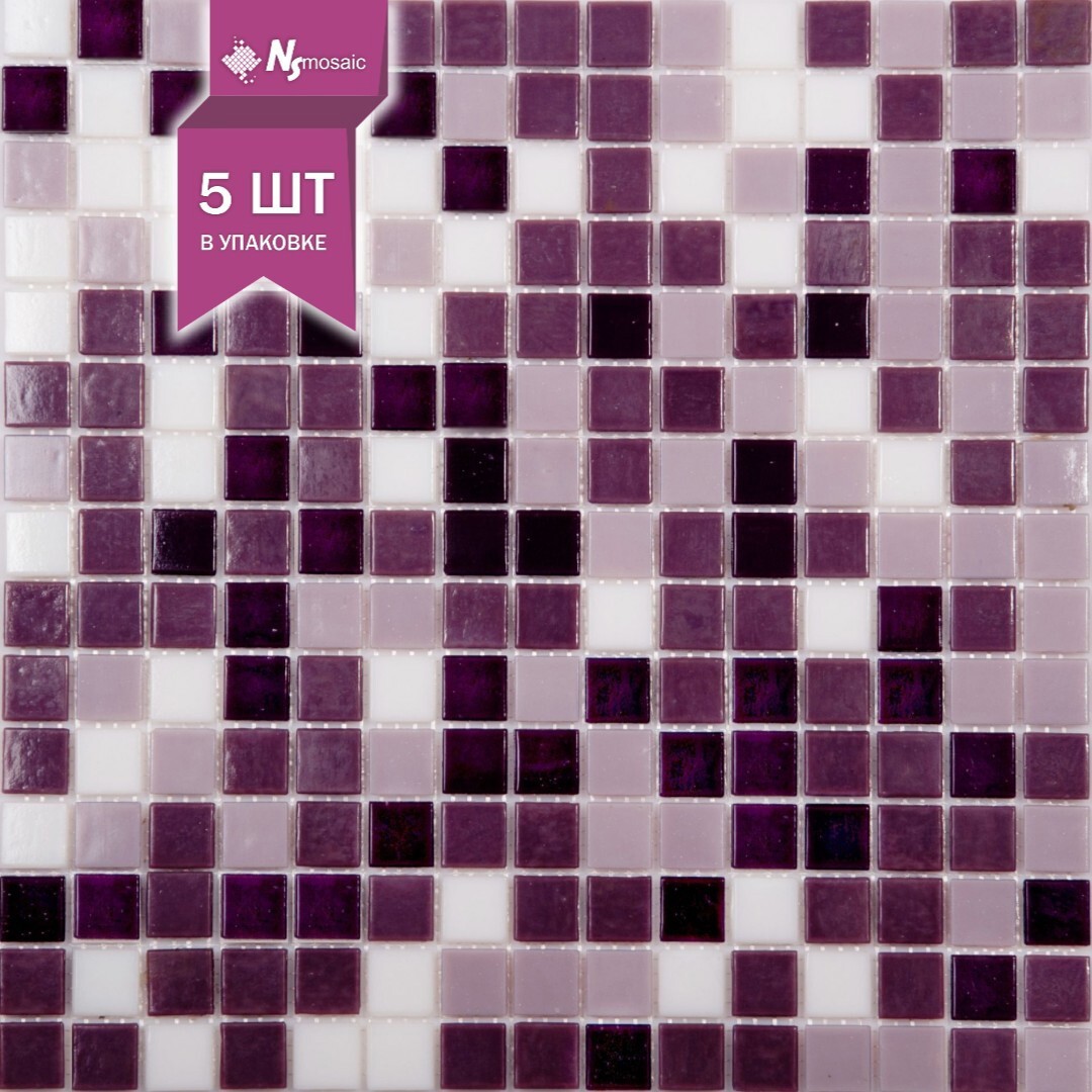 Изображение товара Стеклянная мозаика NSmosaic mix16 32.7x32.7 см 5 шт по 10 плиток / м²