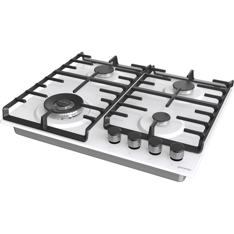 Изображение товара Газовая варочная панель Gorenje BG6AB-G0B 60 см 4 конфорки цвет белый