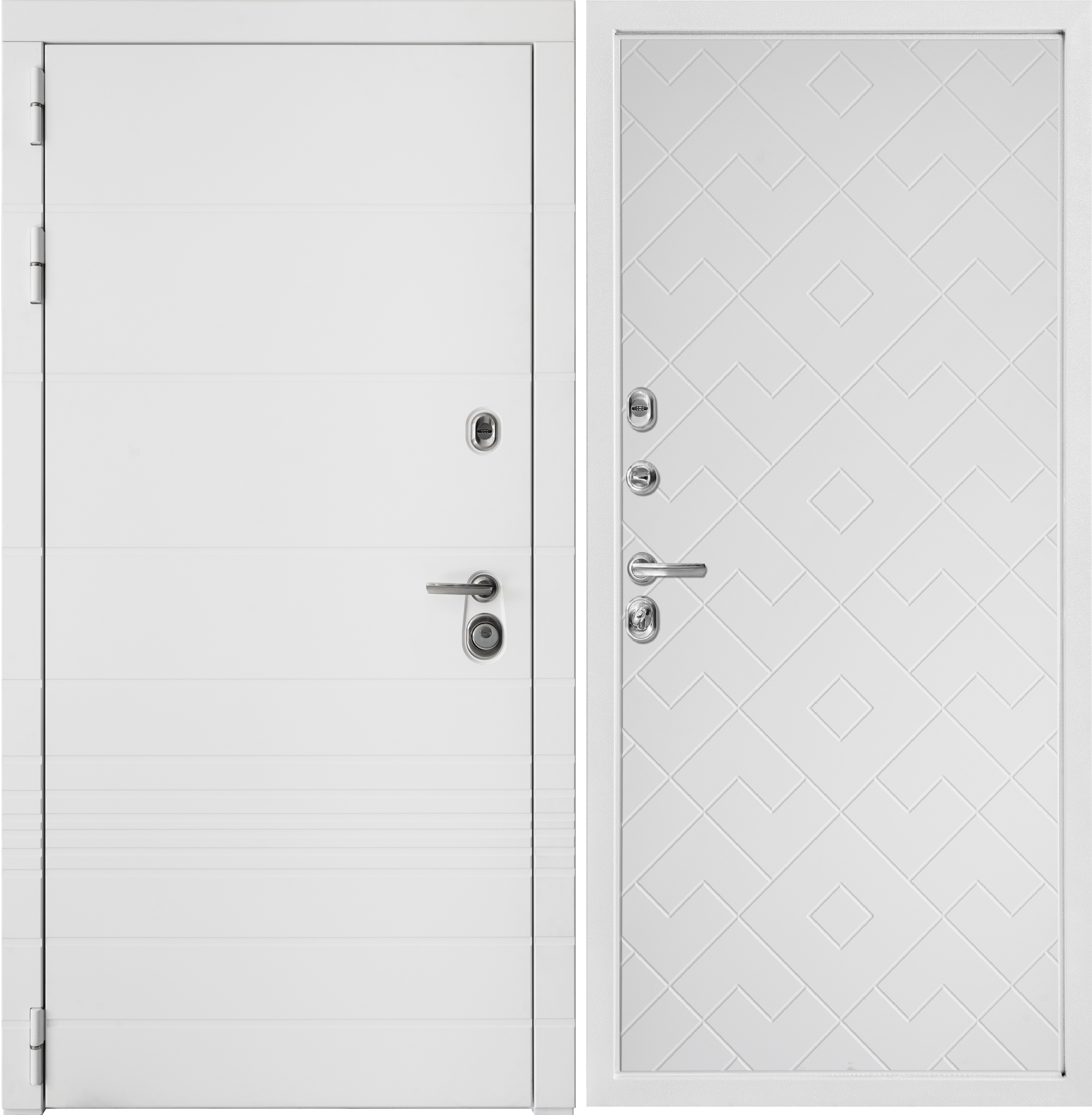 Изображение товара Входная дверь Дверной континент Спарта 7 левый 205x86см цвет софт белый снег/тифани