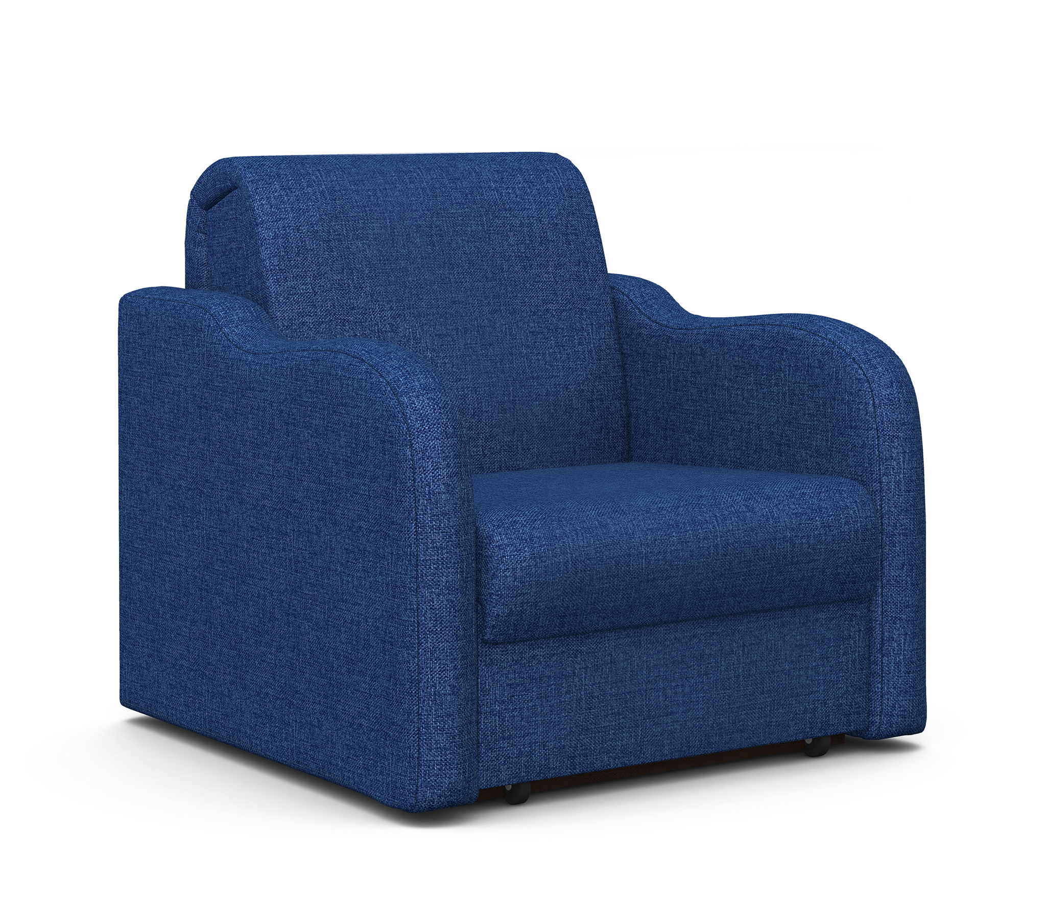 Изображение товара Кресло Шарм-дизайн Коломбо синее с бельевым ящиком и механизмом аккордеон
