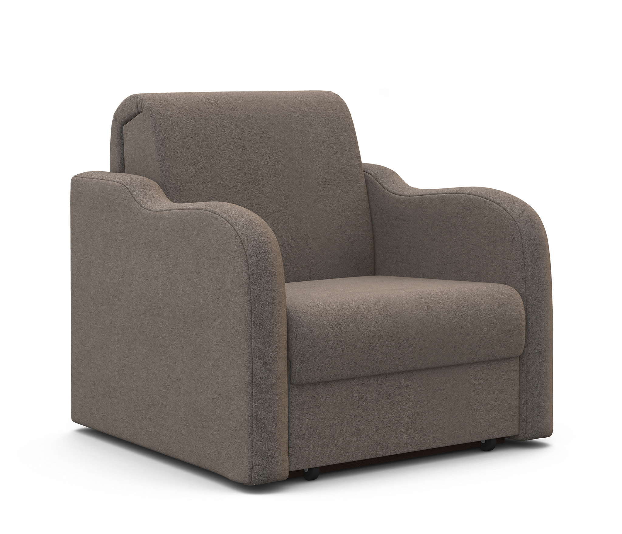 Изображение товара Кресло Шарм-дизайн Коломбо 110x95x110 см велюр цвет светло-коричневый