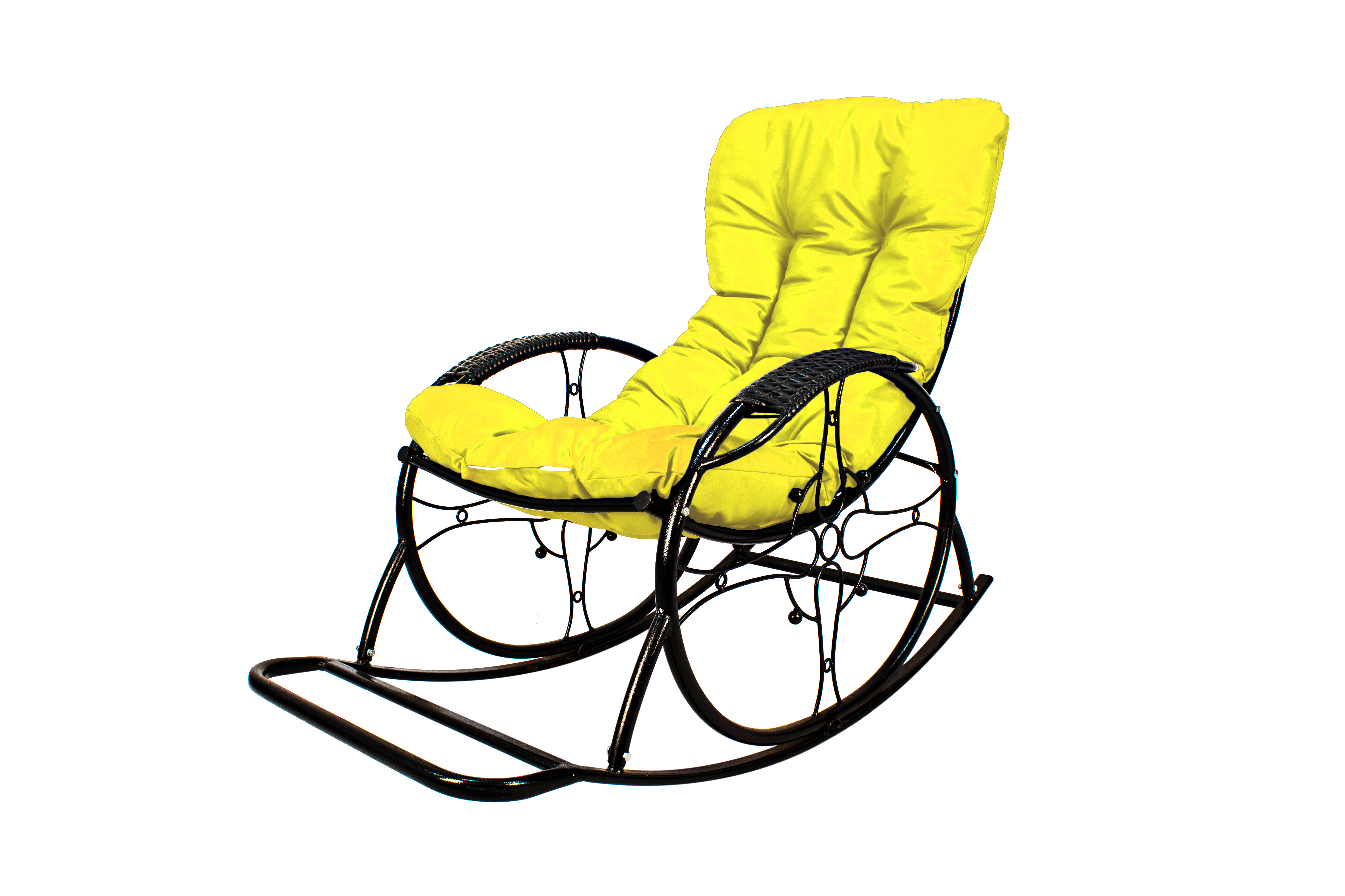 Изображение товара Кресло садовое с подушкой M-group Люкс 107x107x75 см черное