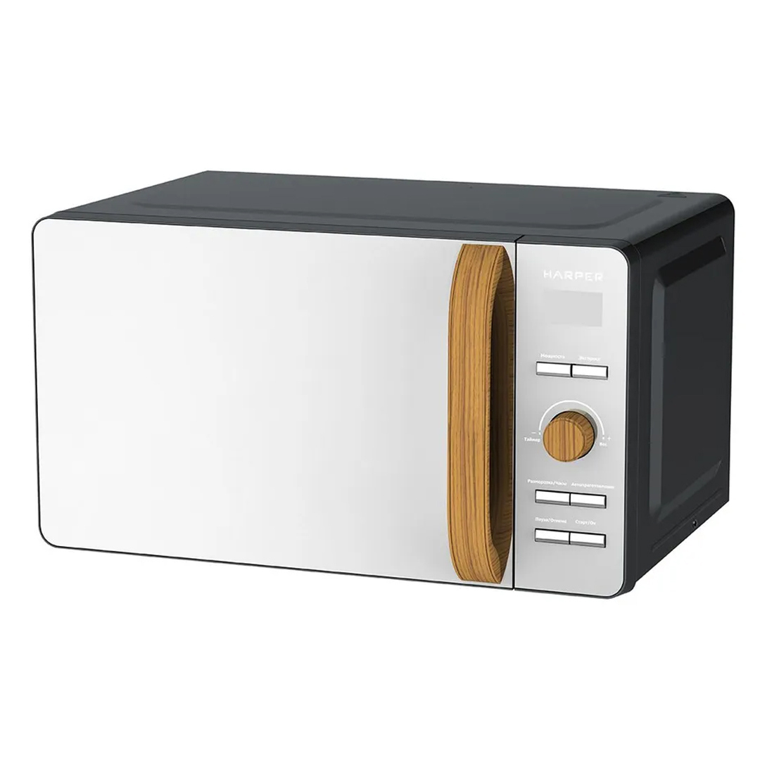 Изображение товара Отдельностоящая микроволновая печь Harper HMW-20ST03 GREY 20 л 45.1x25.8x34.4 см цвет серый