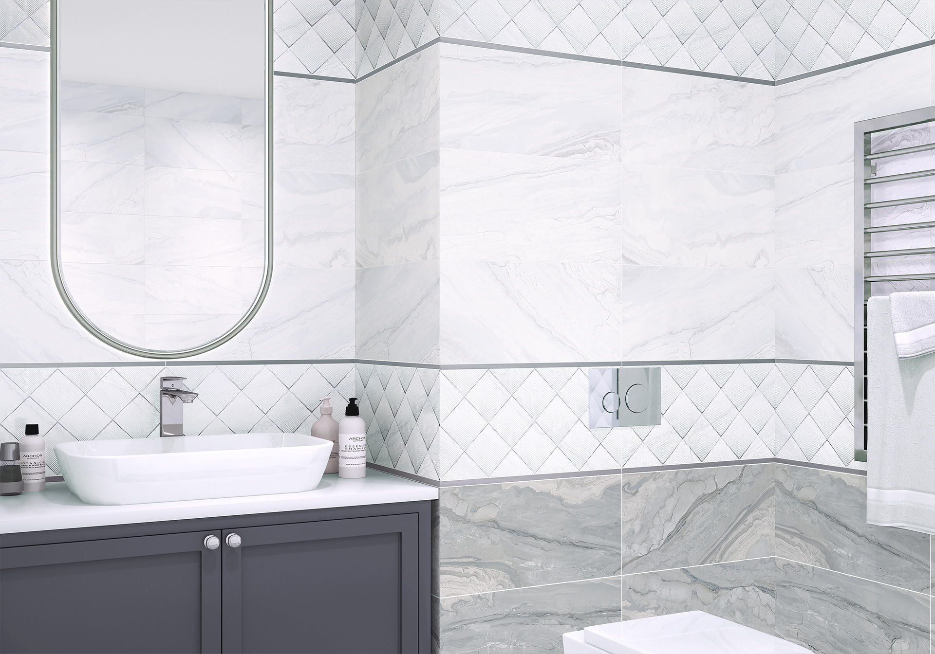 Изображение товара Плитка Alma Ceramica Arcadia TWU09ARC707 синяя 50x24.9 см