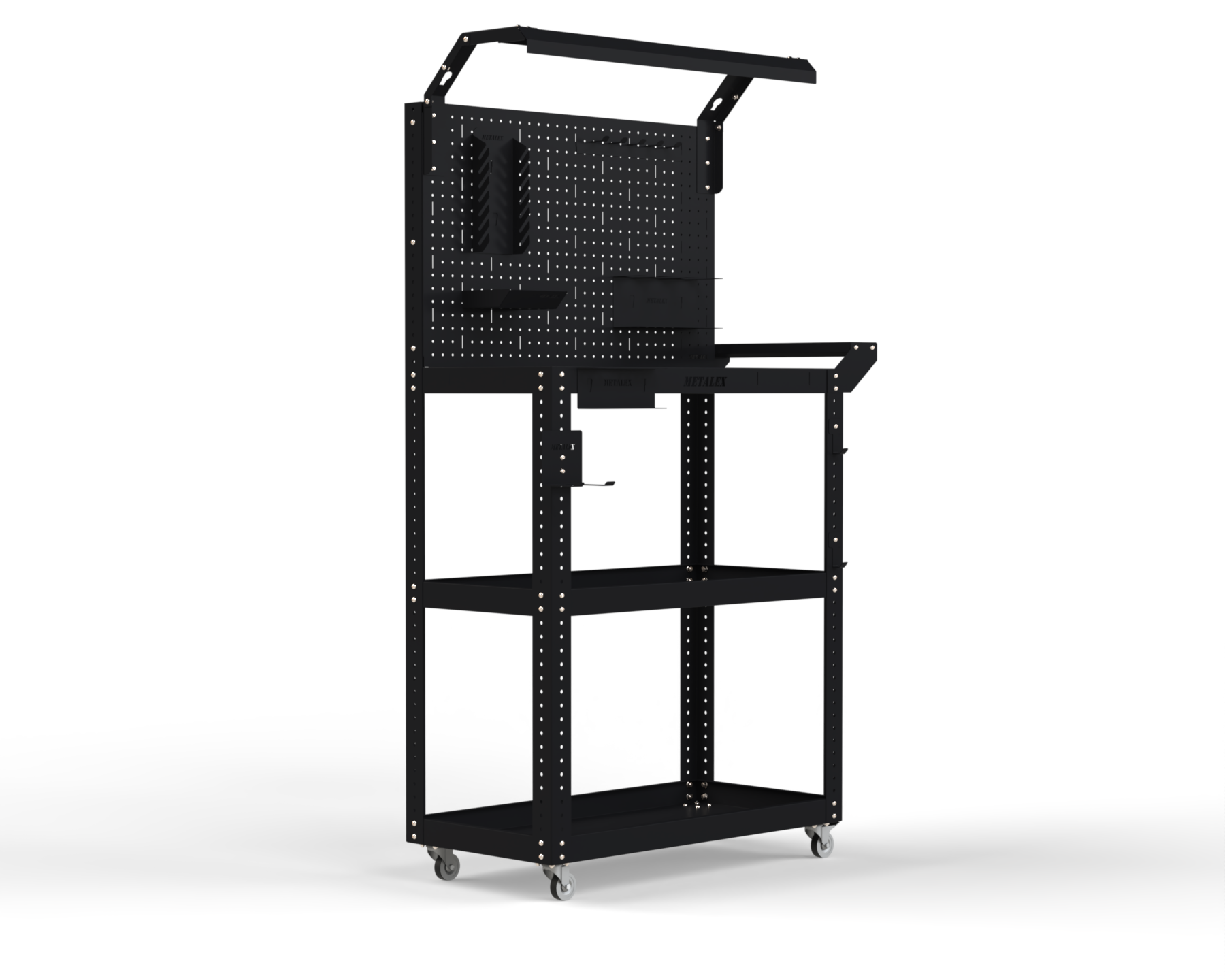 Изображение товара Тележка инструментальная Metalex Тип 5 950x450x700 мм с аксессуарами, освещением и регулировкой пол