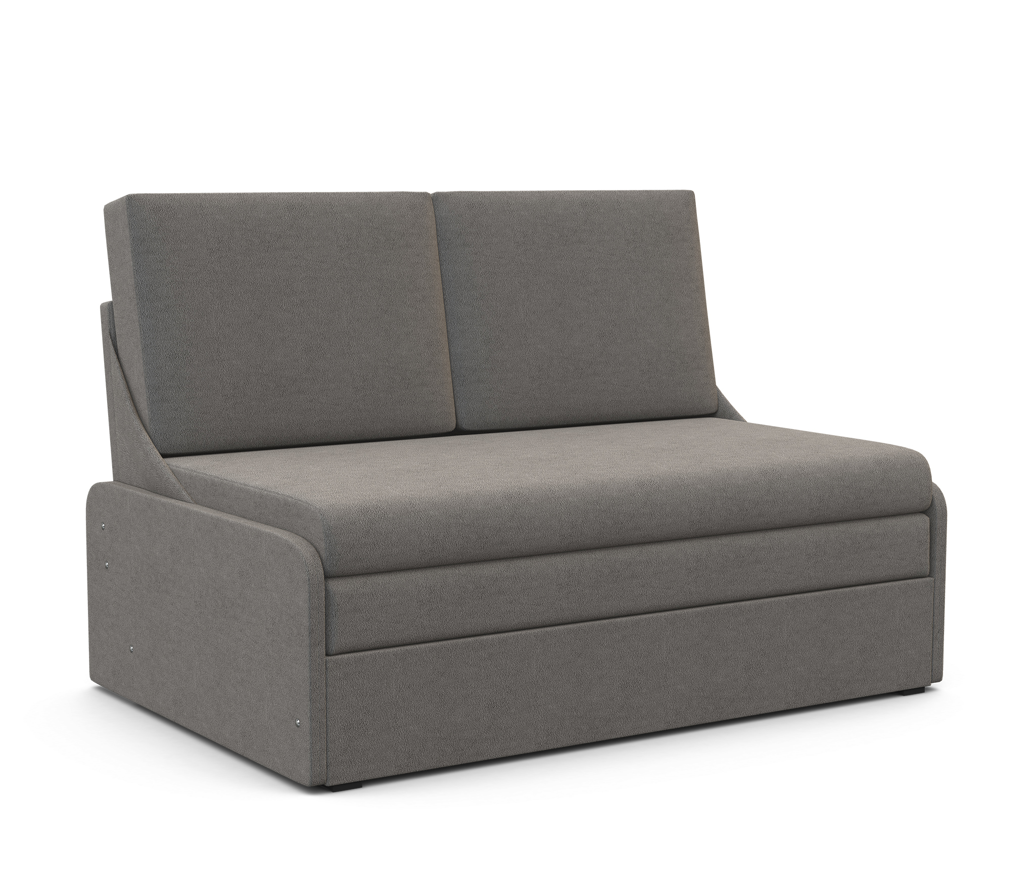 Изображение товара Диван раскладной Шарм-дизайн Уют-2 с велюром серый 128x85 см