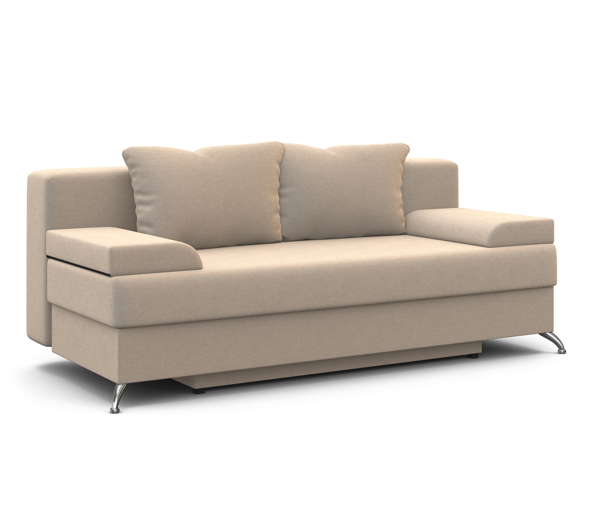 Изображение товара Диван раскладной Шарм-дизайн Лайт 198x78x81 см велюр бежевый