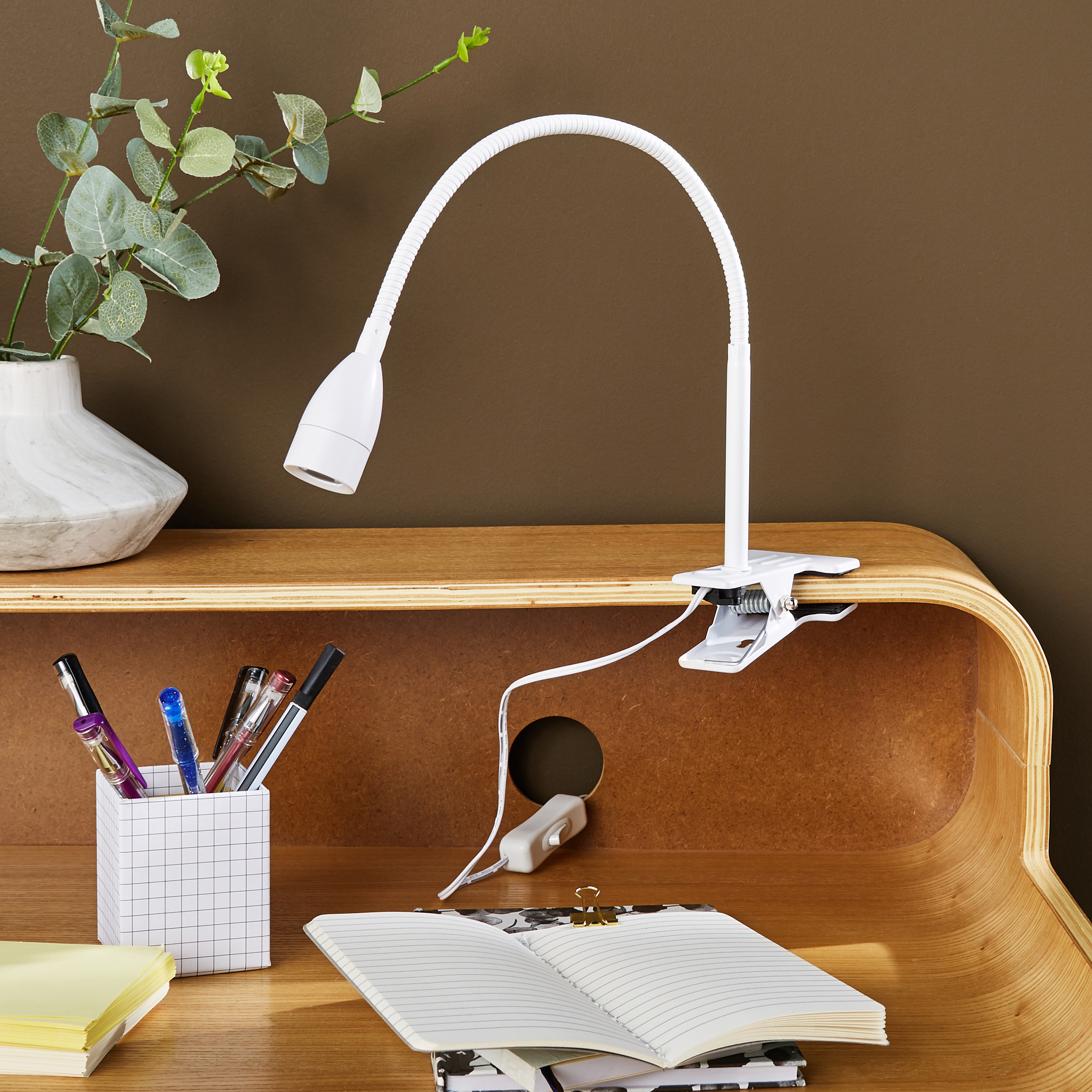 Изображение товара Настольная лампа светодиодная Inspire Gao 350 Лм нейтральный белый свет, цвет белый