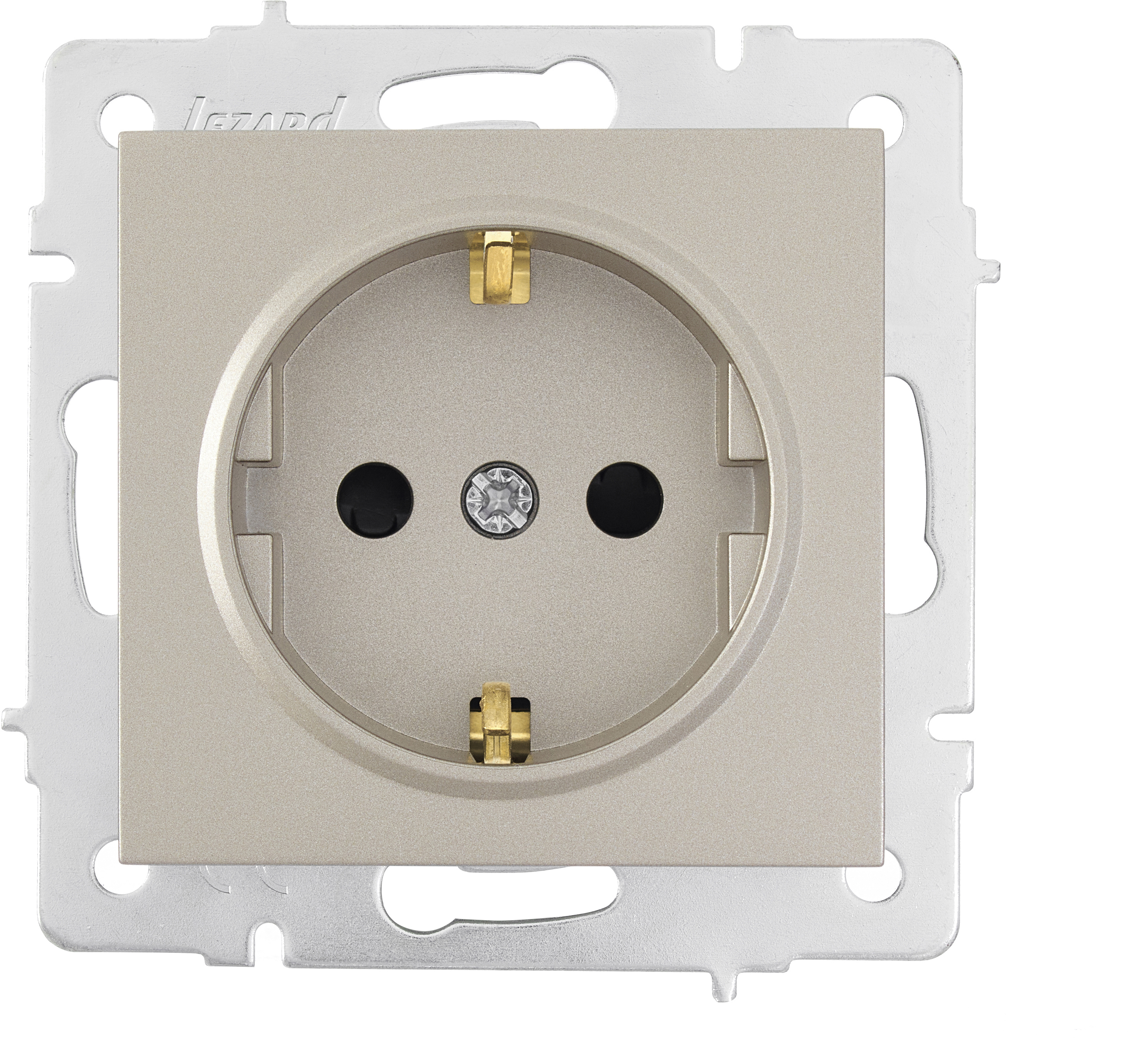 Изображение товара Встраиваемая розетка Lezard Vesna 742-3788-124B с заземлением цвет титан