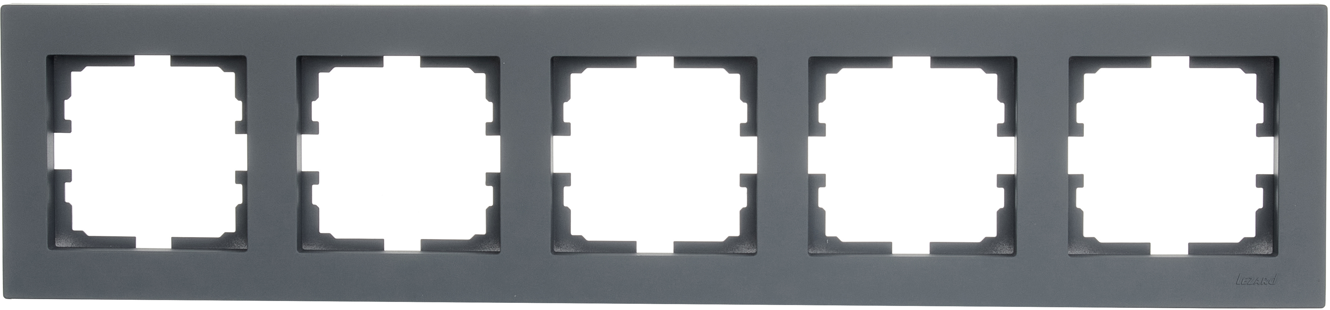 Изображение товара Рамка для розеток и выключателей Vesna 742-3400-150 графит 5 постов
