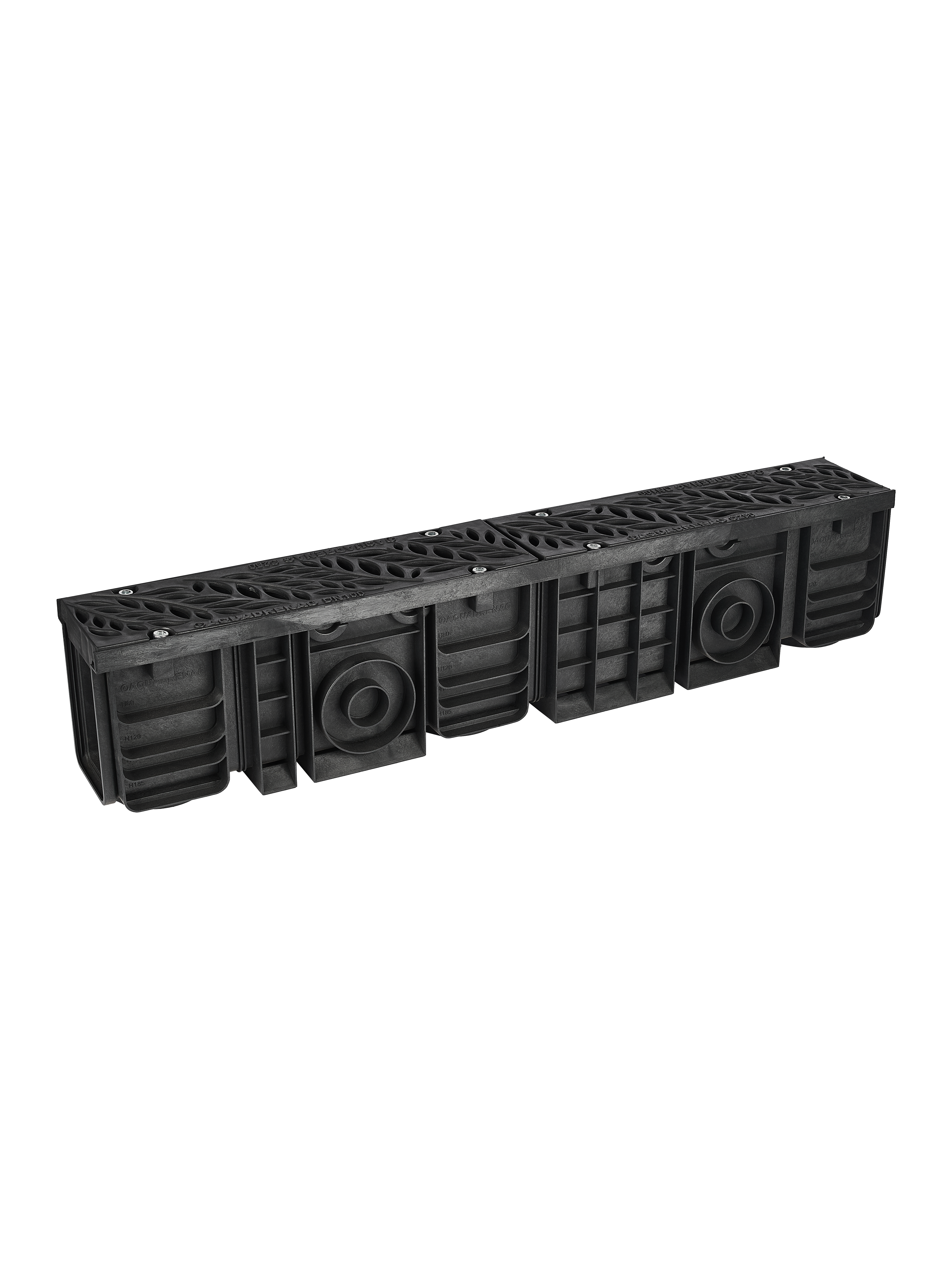 Изображение товара Пластиковый водоотводный лоток Standart Plus DN100 H162 с решеткой Forest DN100