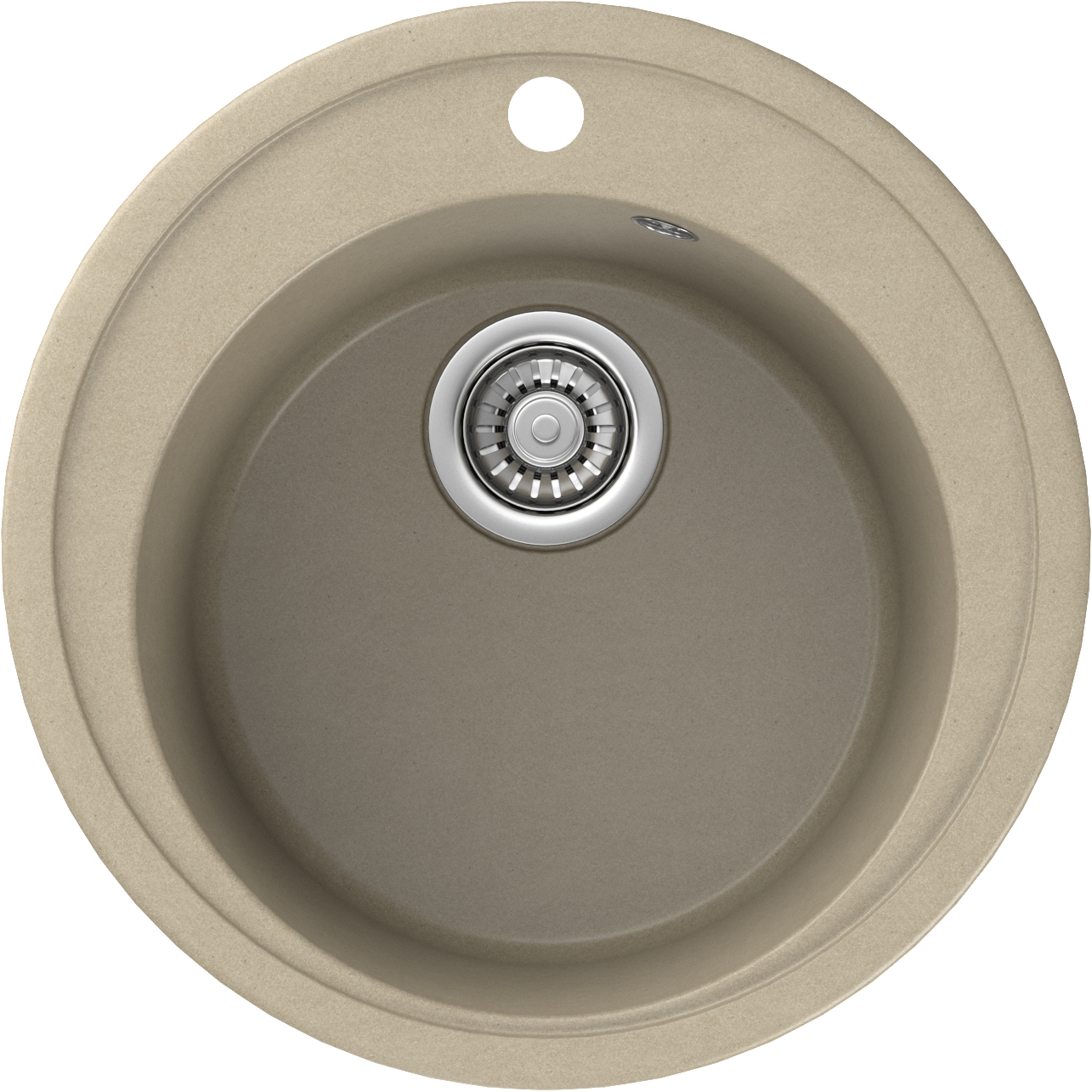 Изображение товара Круглая кухонная мойка Nova Nova 51 K из кварцевого композита, бежевый