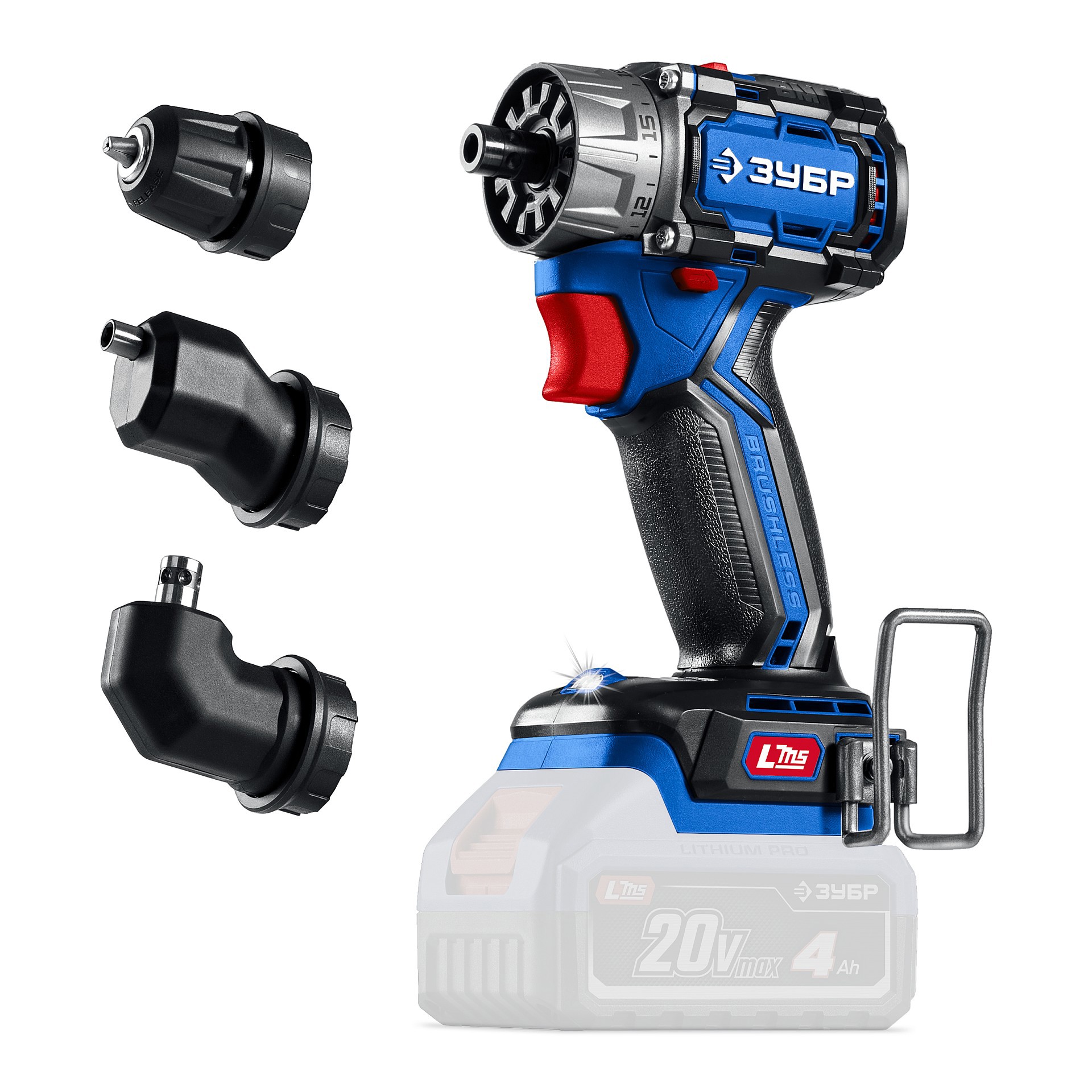 Изображение товара Многофункциональный аккумуляторный дрель-шуруповерт Зубр Профессионал DB-50-H3