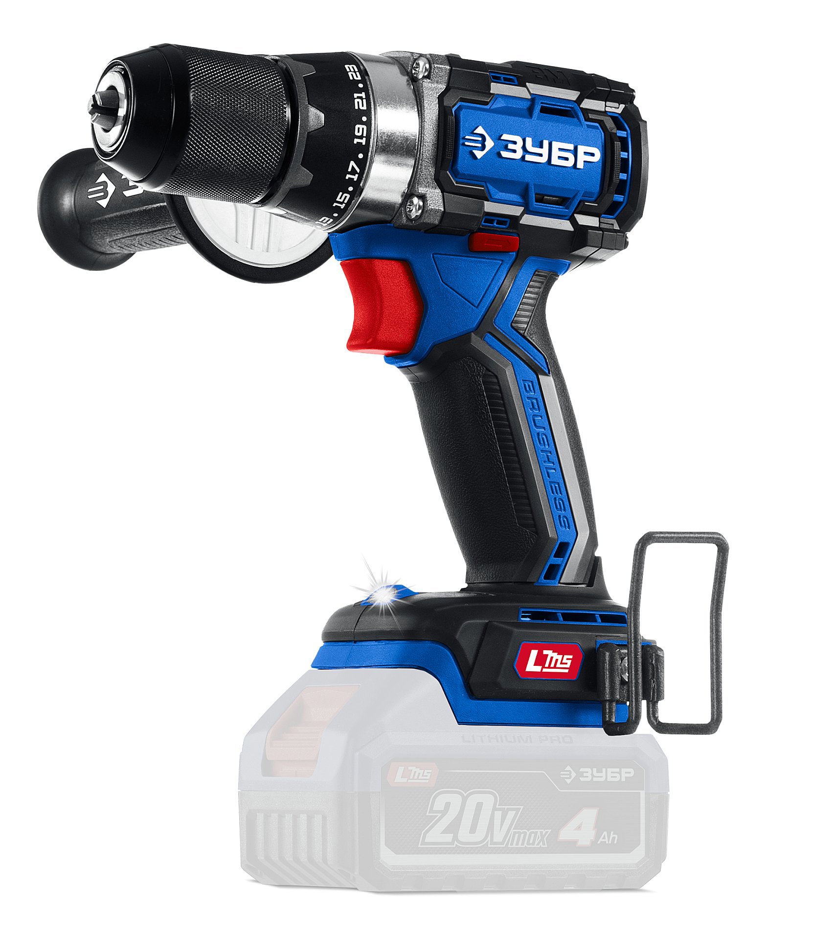 Изображение товара Дрель-шуруповерт аккумуляторная ЗУБР Профессионал DB-70 20 В