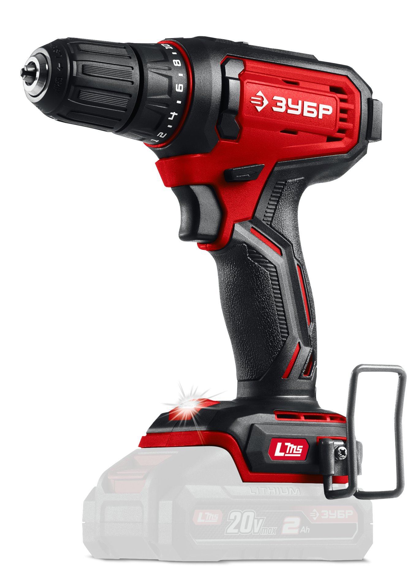 Изображение товара Дрель-шуруповерт аккумуляторная ЗУБР Мастер ДШ-40, 20 В без АКБ и ЗУ