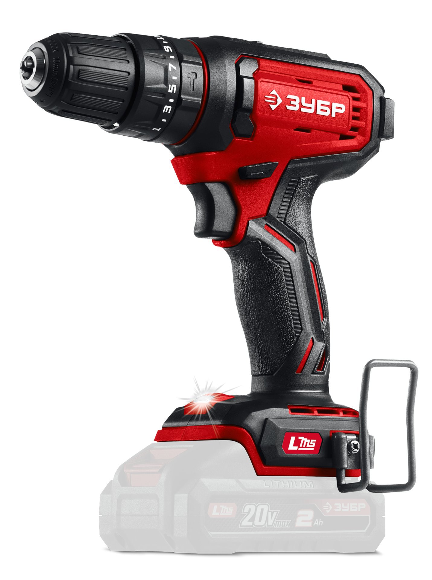 Изображение товара Дрель-шуруповерт аккумуляторная ударная ЗУБР Мастер ДШУ-40