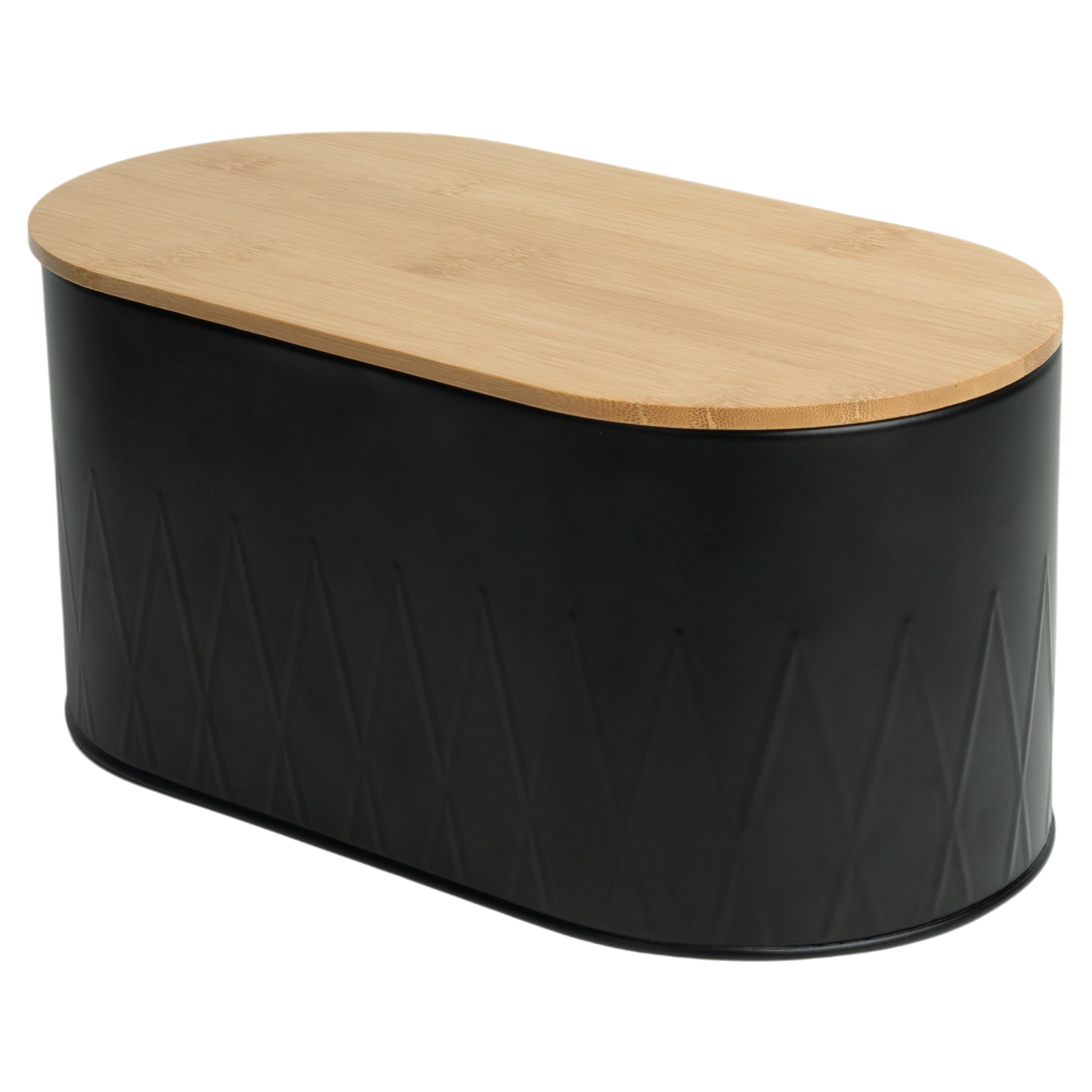 Изображение товара Хлебница Vidage VK2309Bl из металла и бамбука черная 15x17.6x33.5 см