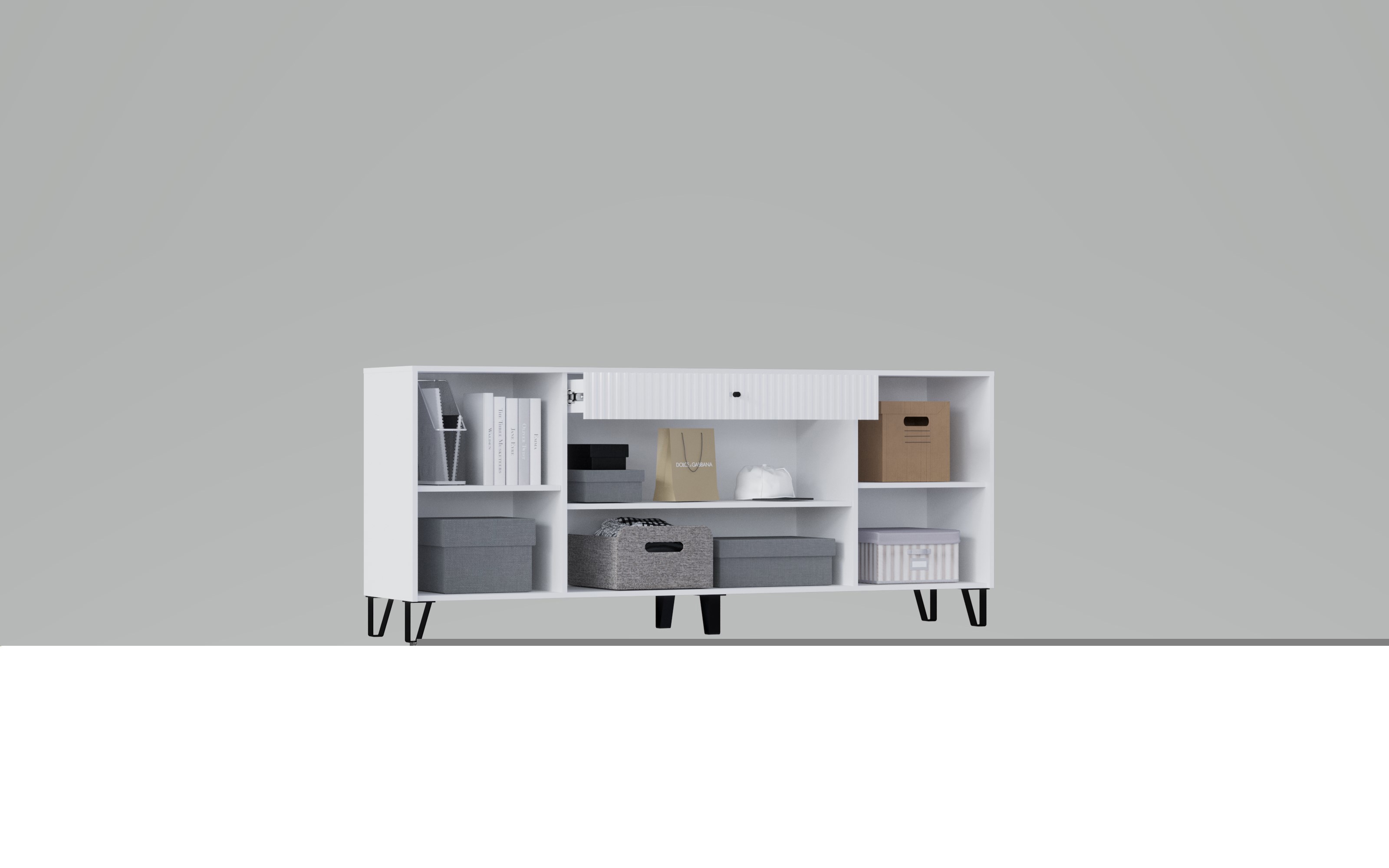 Изображение товара Комод Миф 1 ящик ЛДСП цвет белый/шарли белый