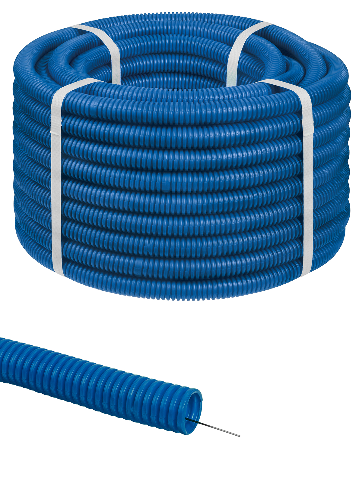 Изображение товара Труба гофрированная Tdm electric ПВХ D20 мм 25 м цвет синий