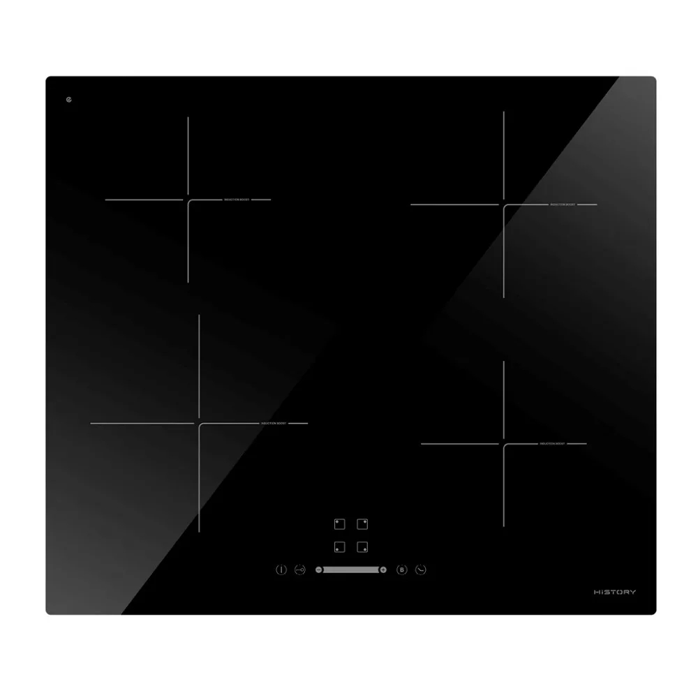 Изображение товара Встраиваемая индукционная панель HiSTORY HI 6410 GBK 4 конфорки сенсорное управление