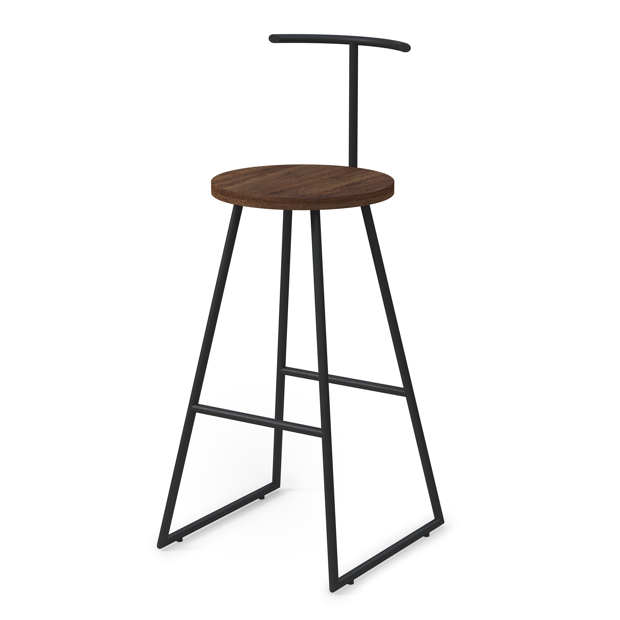 Изображение товара Барный стул Alsav Сканди-75 хард AL 306 брауни черный стильный и надежный