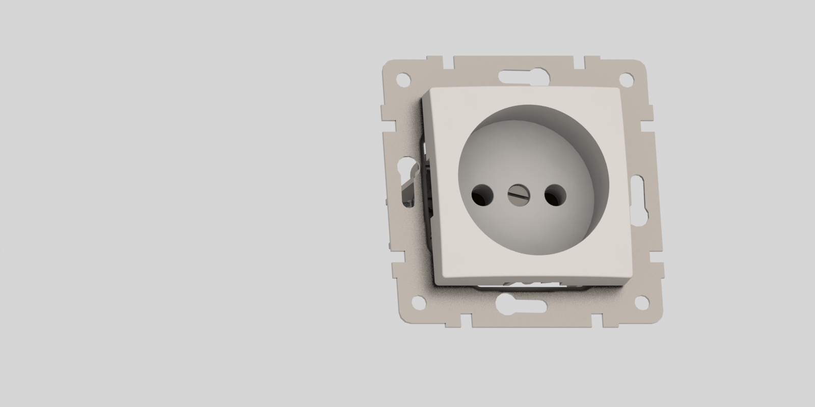 Изображение товара Розетка встраиваемая Мария, 16 А, белая, IP20, 1 пост, без заземления