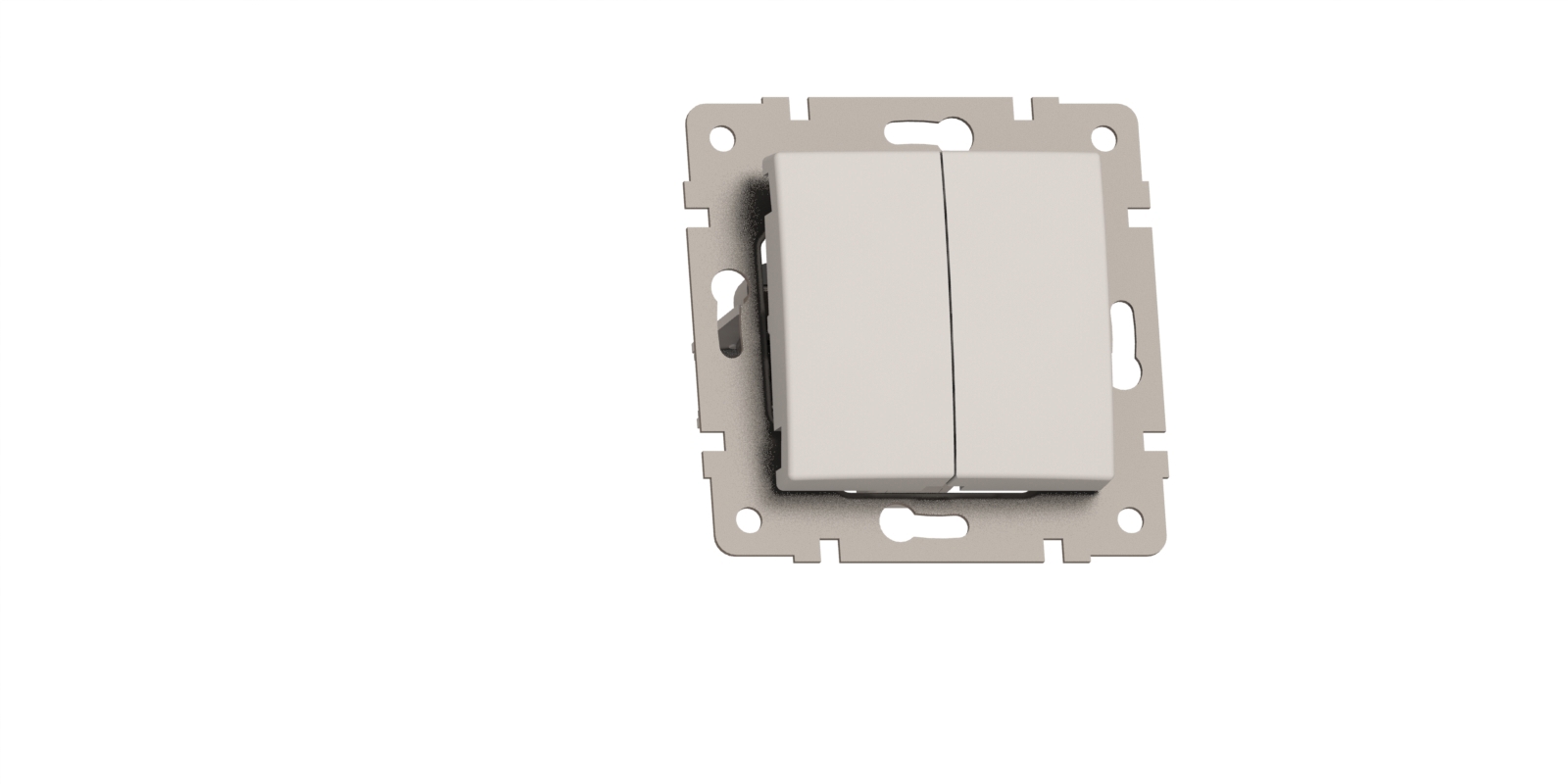 Изображение товара Выключатель встраиваемые Кунцево-электро Мария 110027 без заземления цвет белый