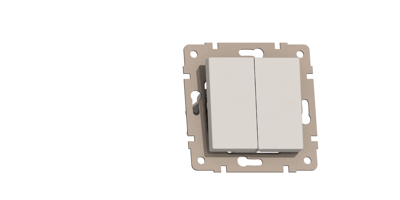 Изображение товара Выключатель встраиваемые Кунцево-электро Аксиома 121009 без заземления цвет белый