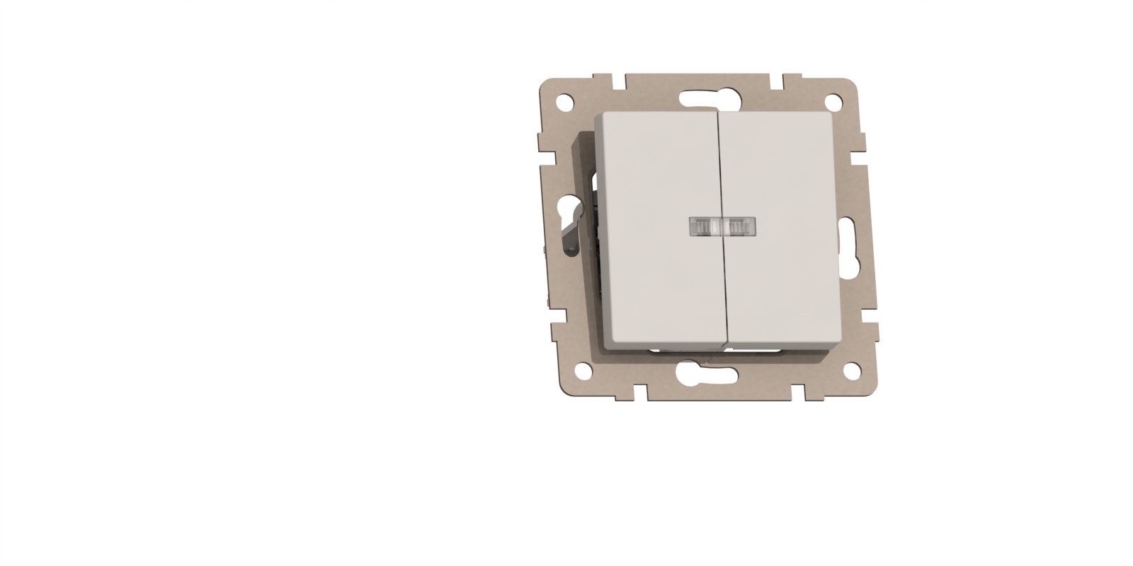 Изображение товара Выключатель встраиваемые Кунцево-электро Аксиома 121010 без заземления цвет белый