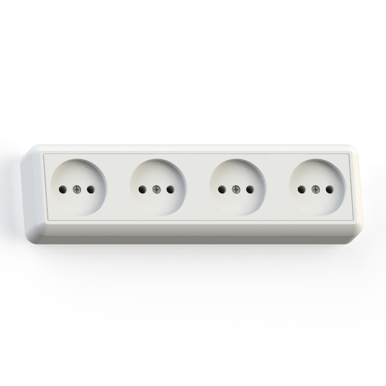 Изображение товара Розетка накладная Кунцево-Электро 8024 без заземления белая