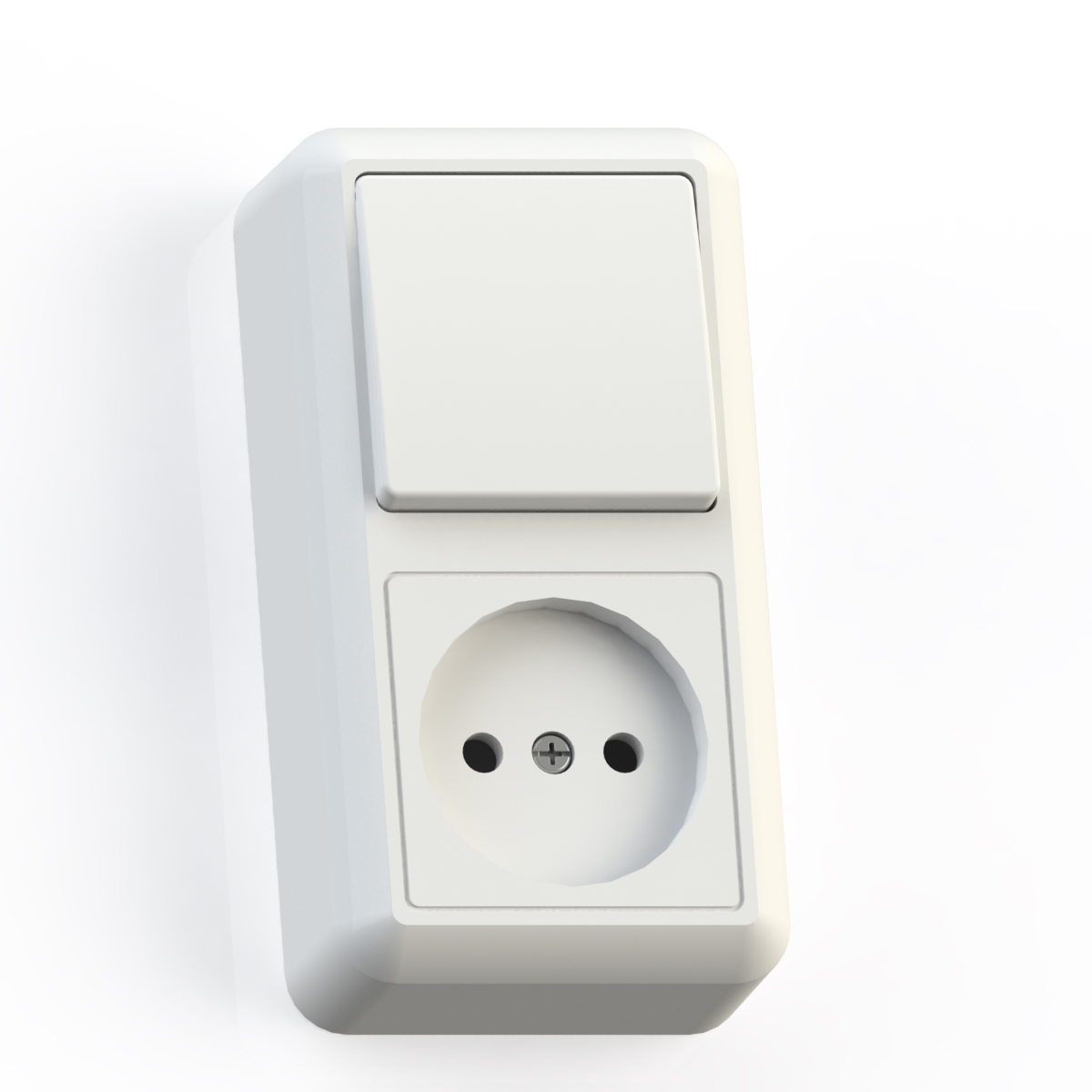 Изображение товара Розеточный блок накладные Кунцево-электро 8060 без заземления цвет белый