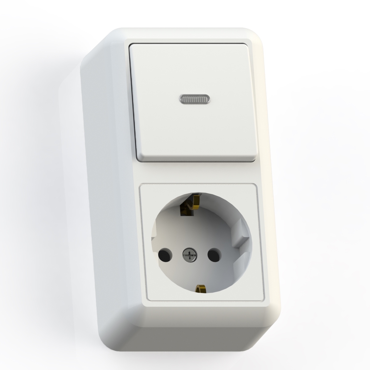 Изображение товара Розеточный блок накладной 8065 с заземлением белый Оптима КУНЦЕВО-ЭЛЕКТРО