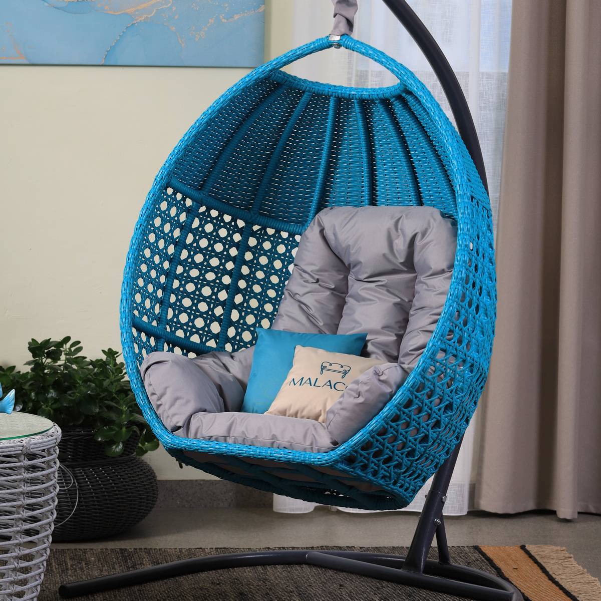 Изображение товара Кресло подвесное Malacca Авиано до 150 кг, зеленый/серый