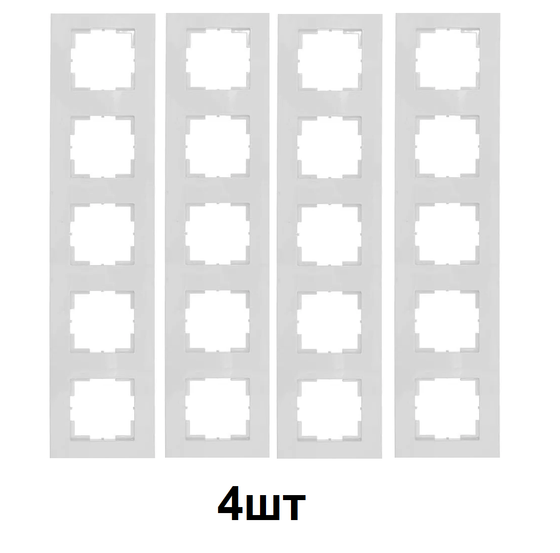 Изображение товара Рамка для розеток и выключателей Кунцево-электро Аксиома 3 поста цвет белый 5 шт