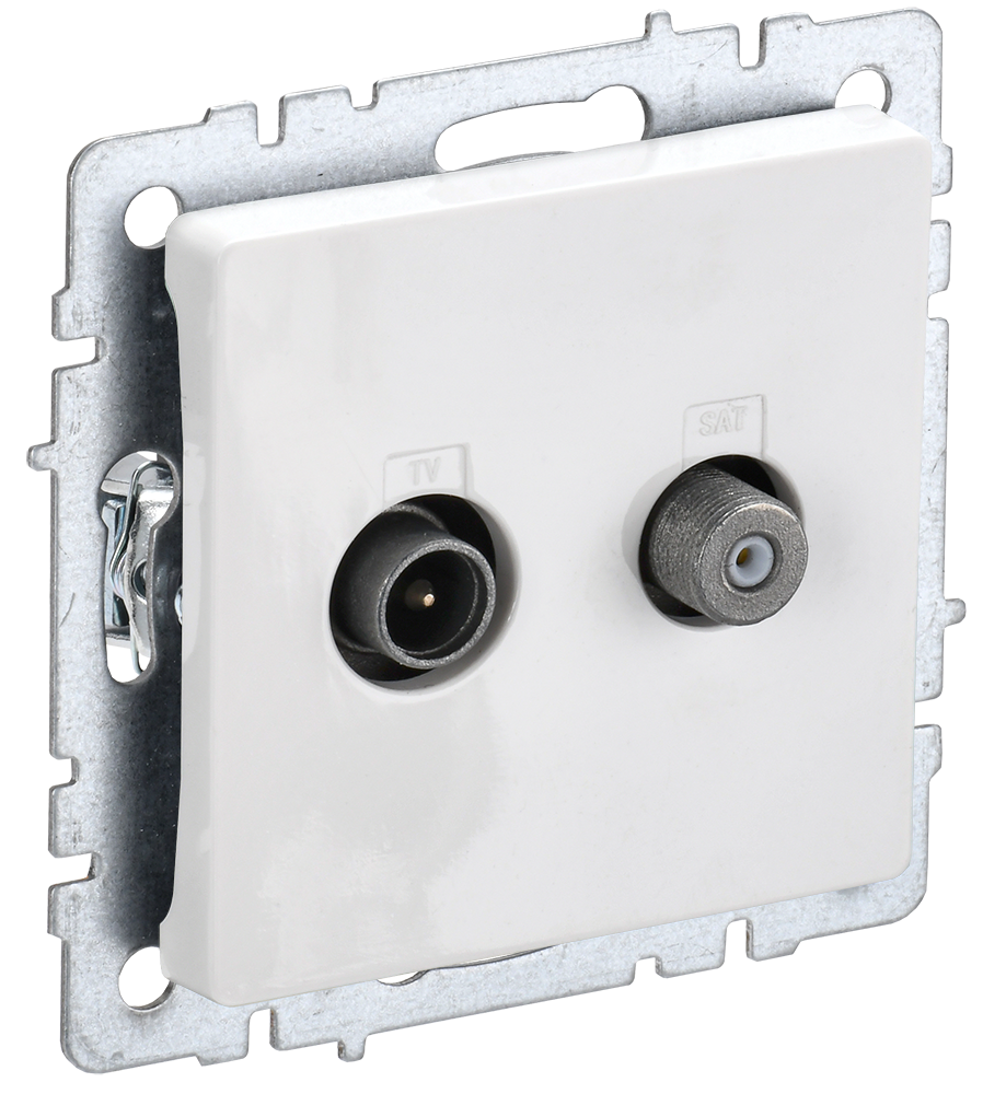 Изображение товара IEK BRITE BR-AF20 O K01 Розетка TV SAT Встраиваемая Белая