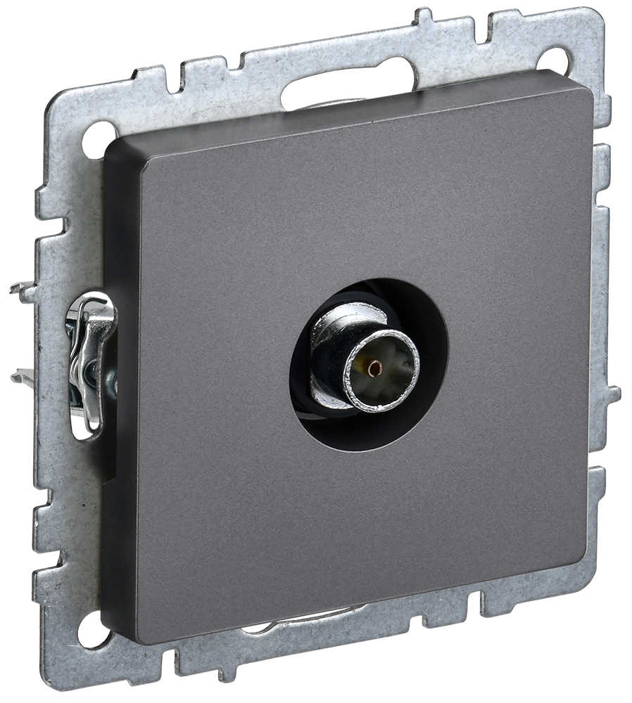 Изображение товара IEK BRITE Розетка TV оконечная РТВ11-0 БрС Серый встроенная без заземления
