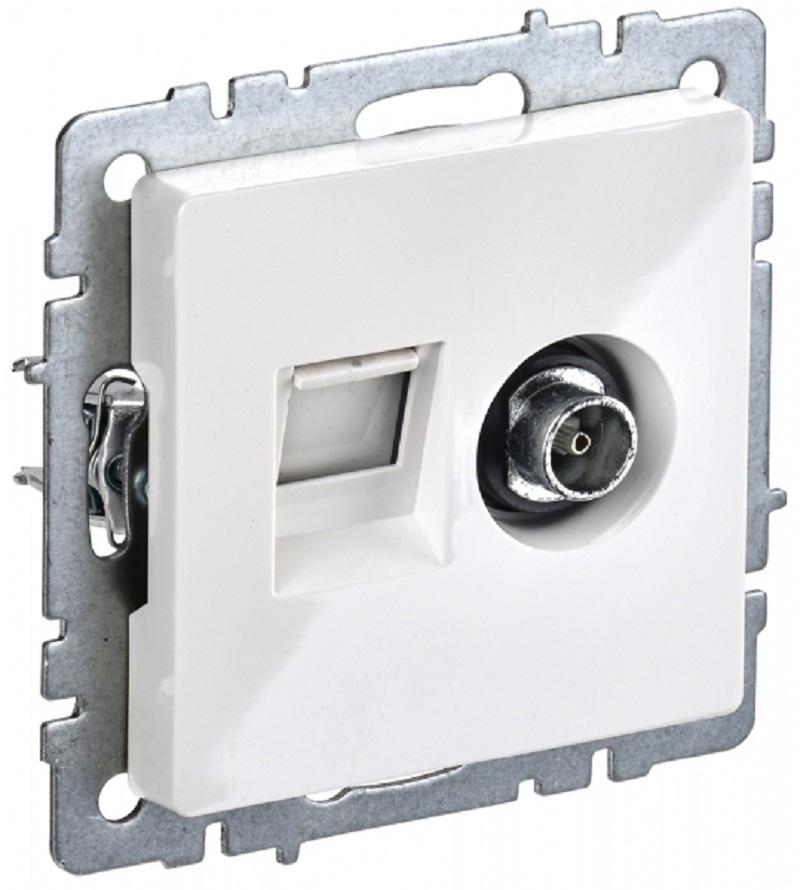 Изображение товара Розетка встраиваемая Iek Brite BR-AK20-1-K01 цвет белый