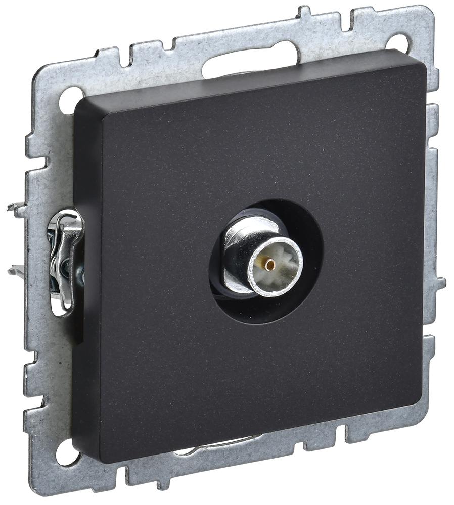 Изображение товара Розетка встраиваемая Iek Brite BR-A10-O-K02 цвет черный