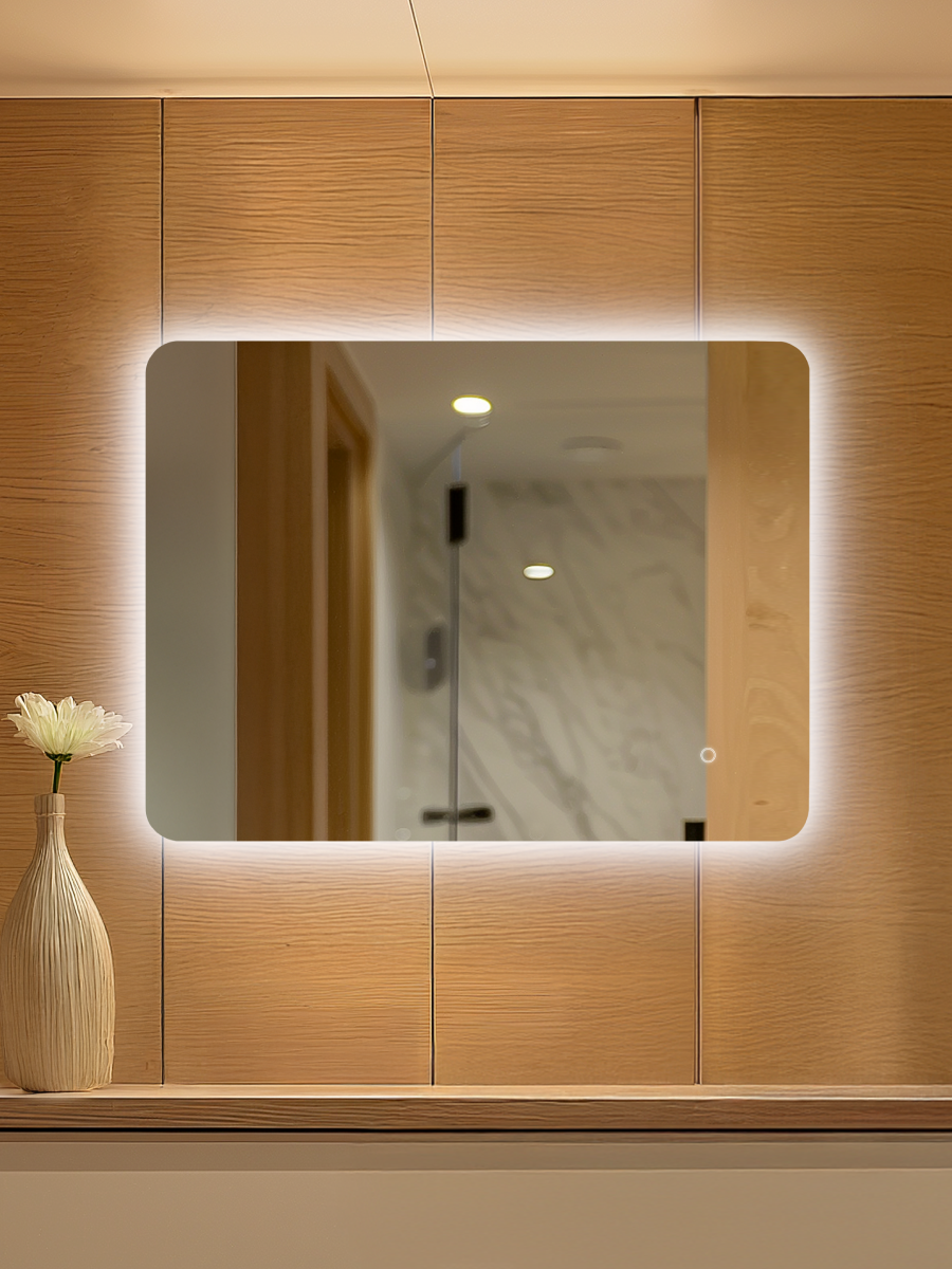 Изображение товара Зеркало в ванную комнату с подсветкой 80x60 см Сингапур Лайт DSSN8060LT