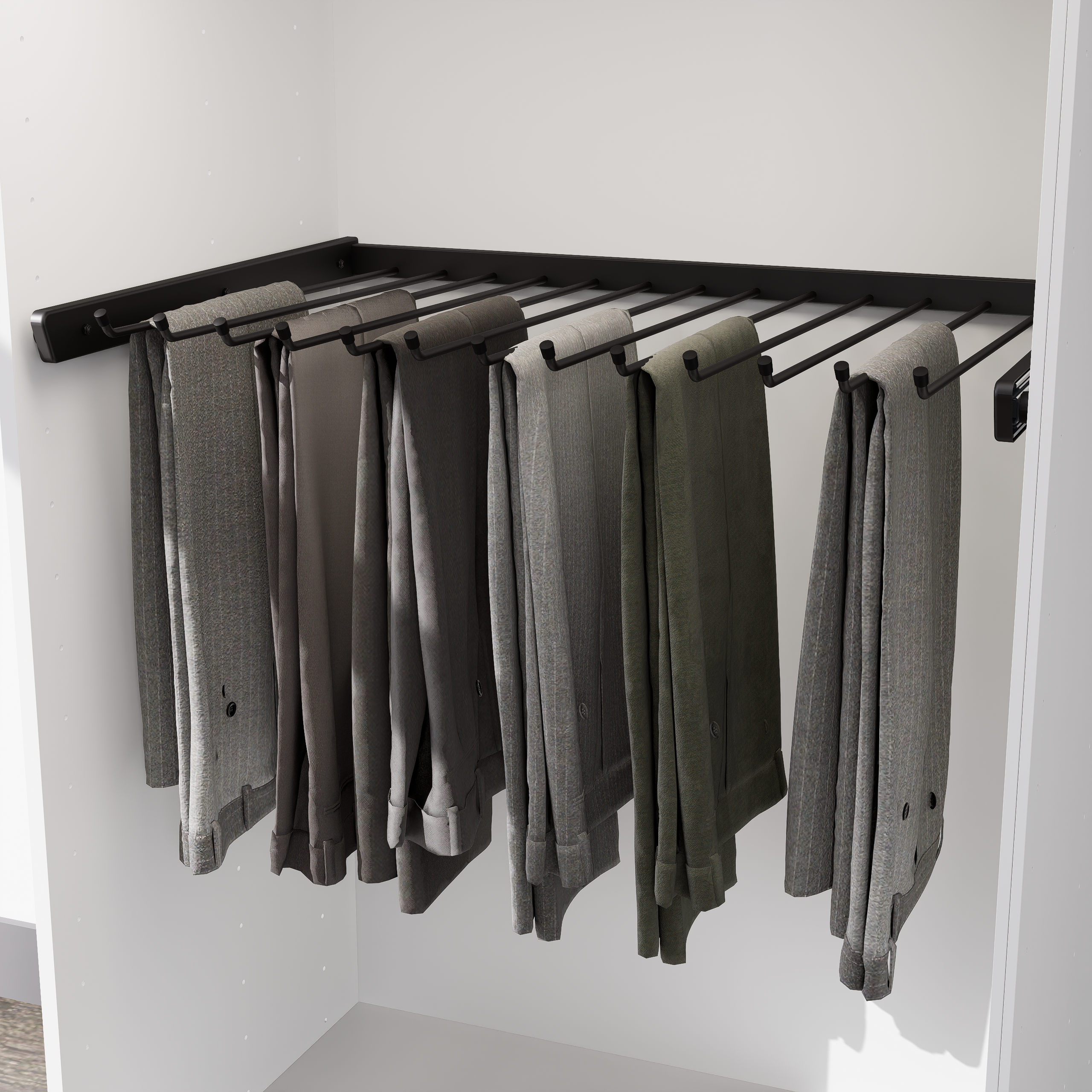 Изображение товара Вешалка выдвижная для брюк Лион 48x76.8 см металл цвет черный