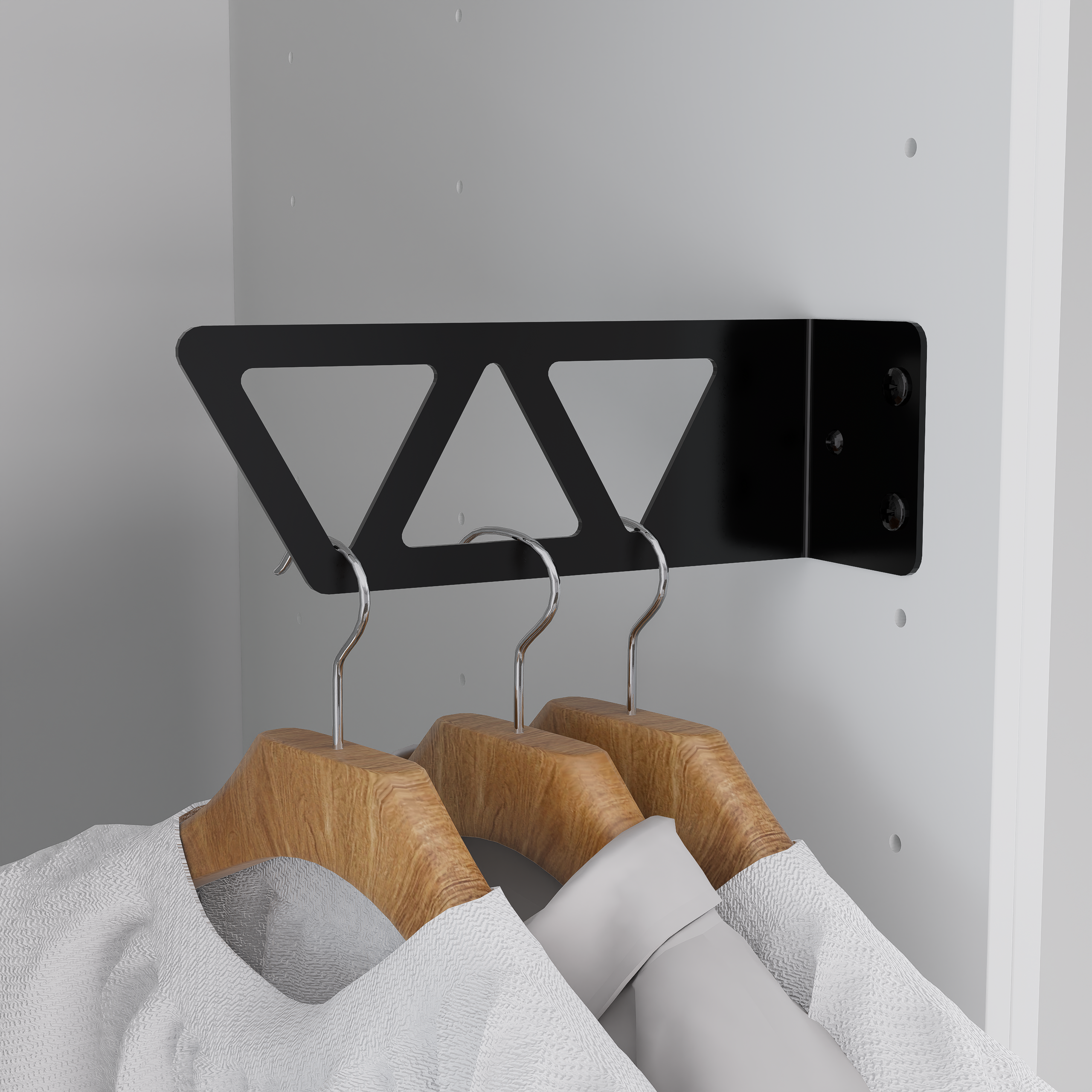 Изображение товара Вешалка металл черный 18x6.5x4.9 см