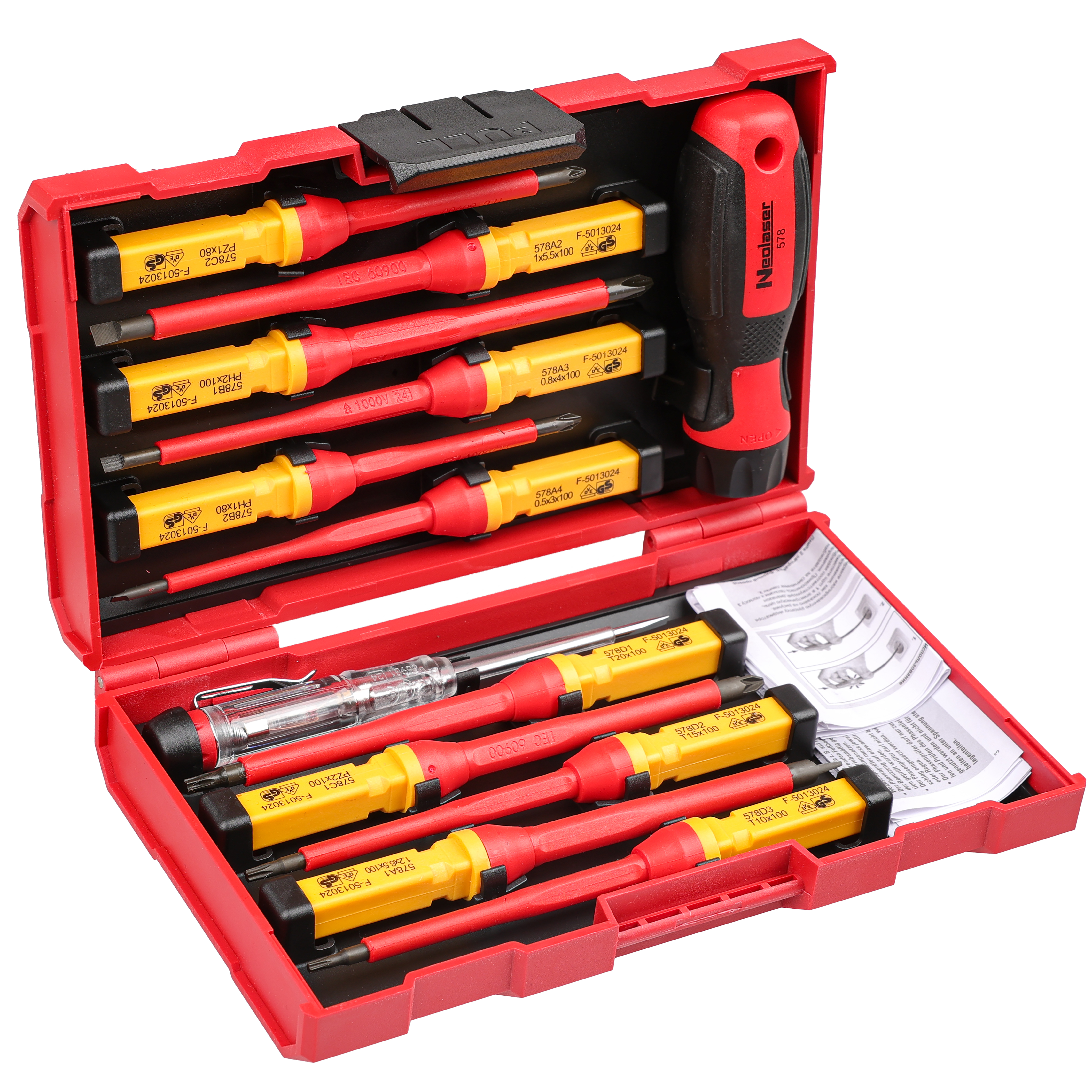 Изображение товара Набор диэлектрических отверток Neolaser NLH2309, 13 шт