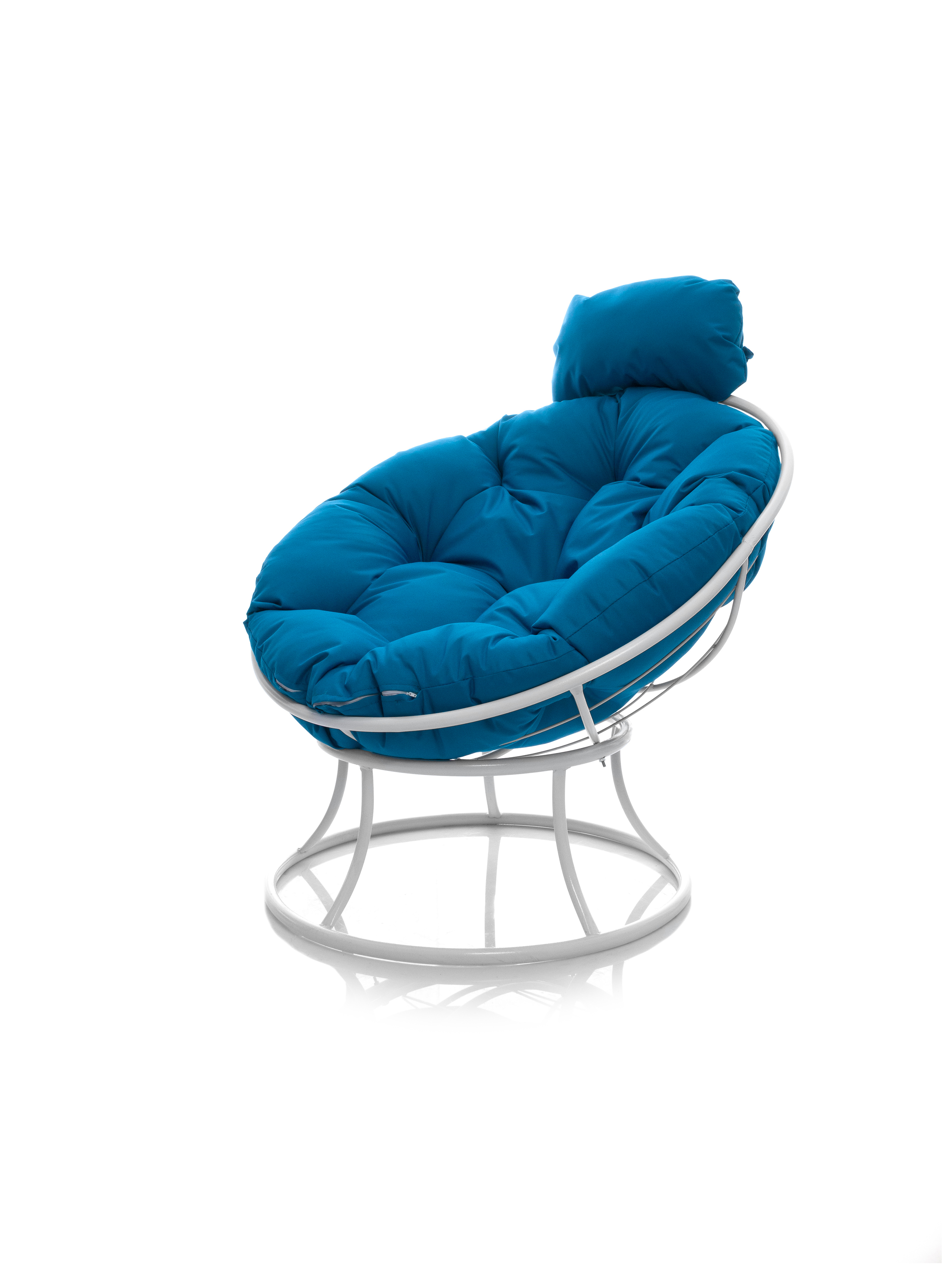 Изображение товара Кресло M-Group Папасан мини без ротанга белое/голубое