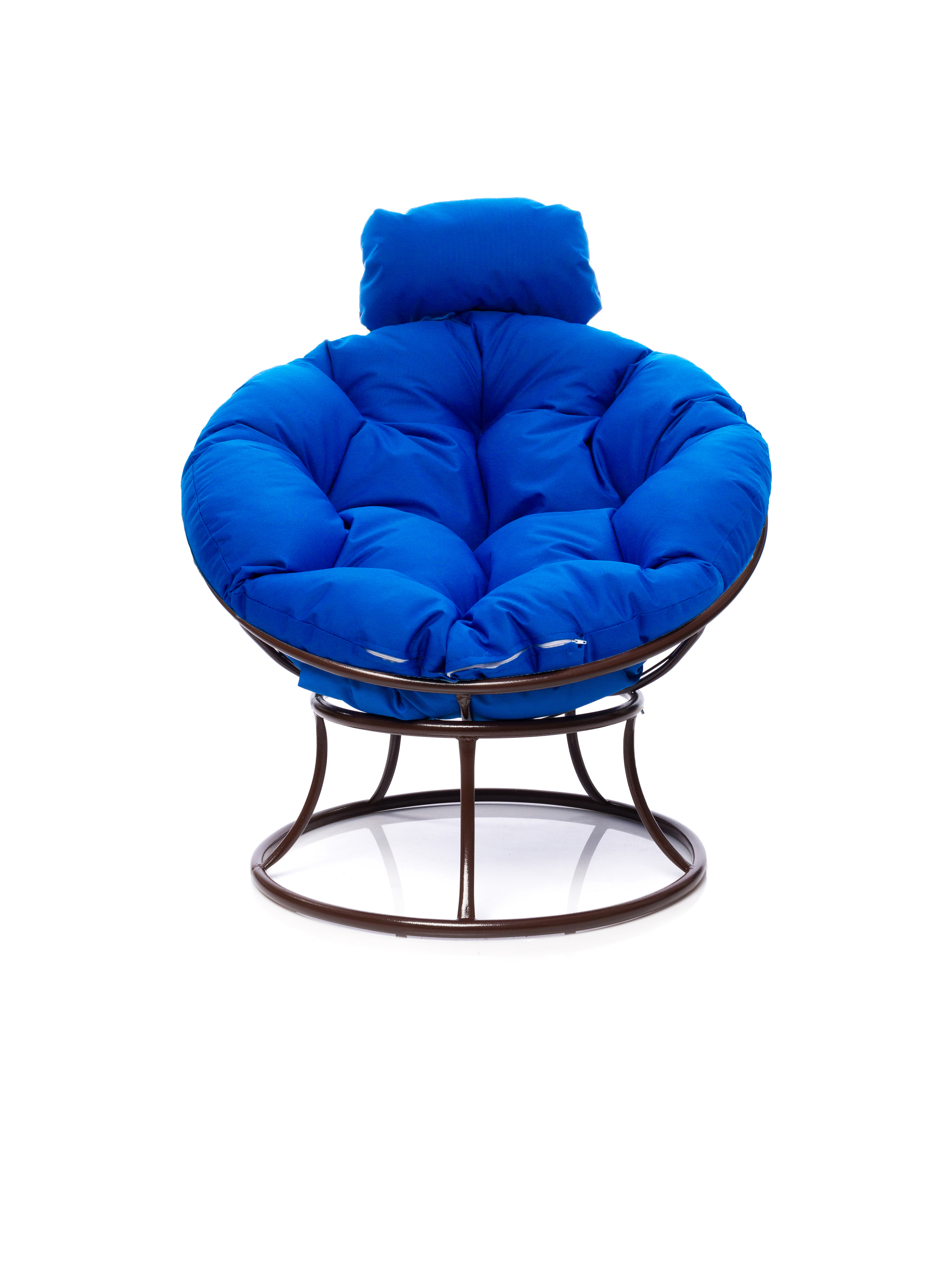 Изображение товара Кресло садовое М-Group Папасан мини без ротанга 77x68 см коричневый синий