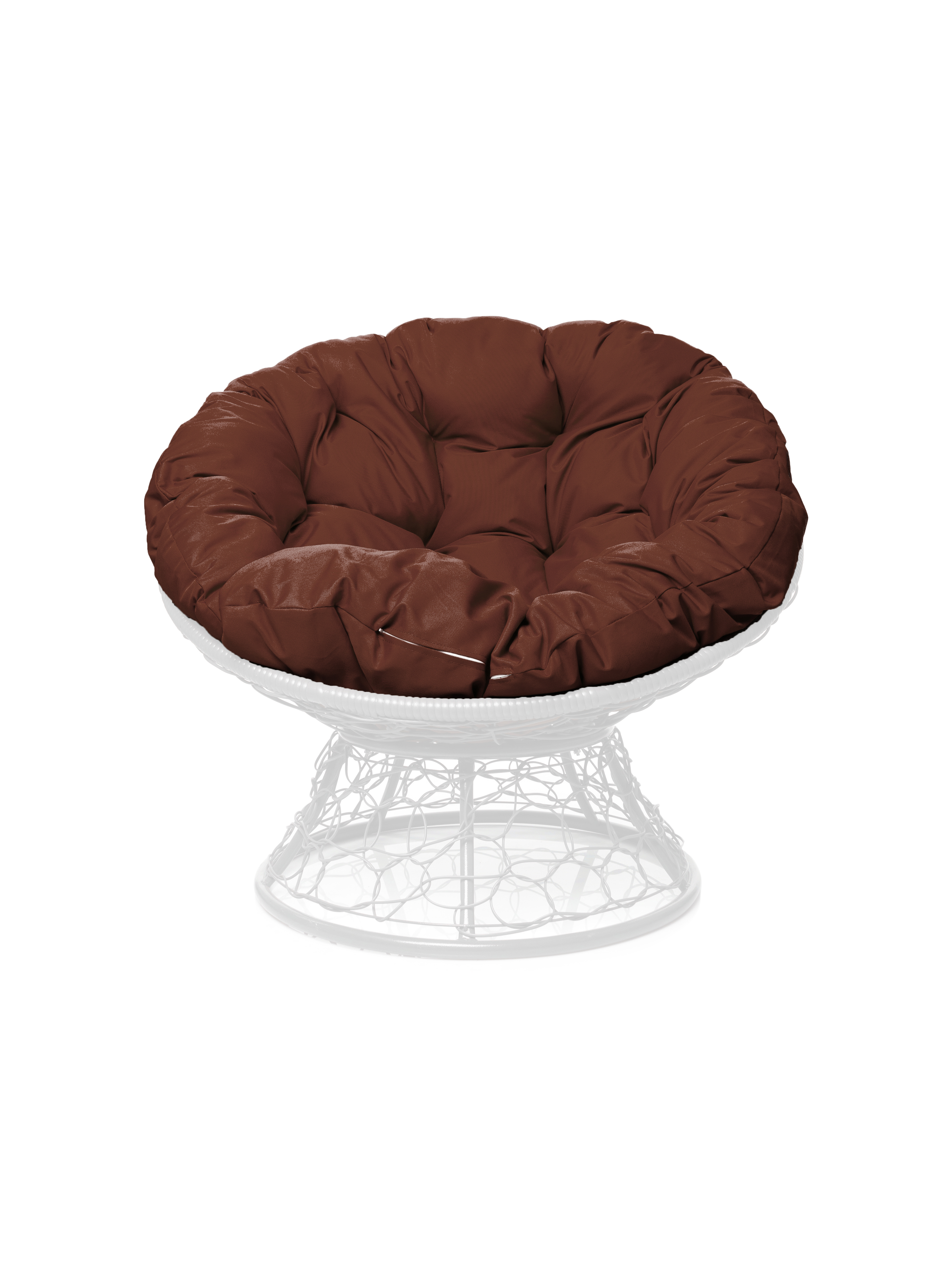 Изображение товара Кресло M-Group Папасан белое/коричневое для сада и террасы