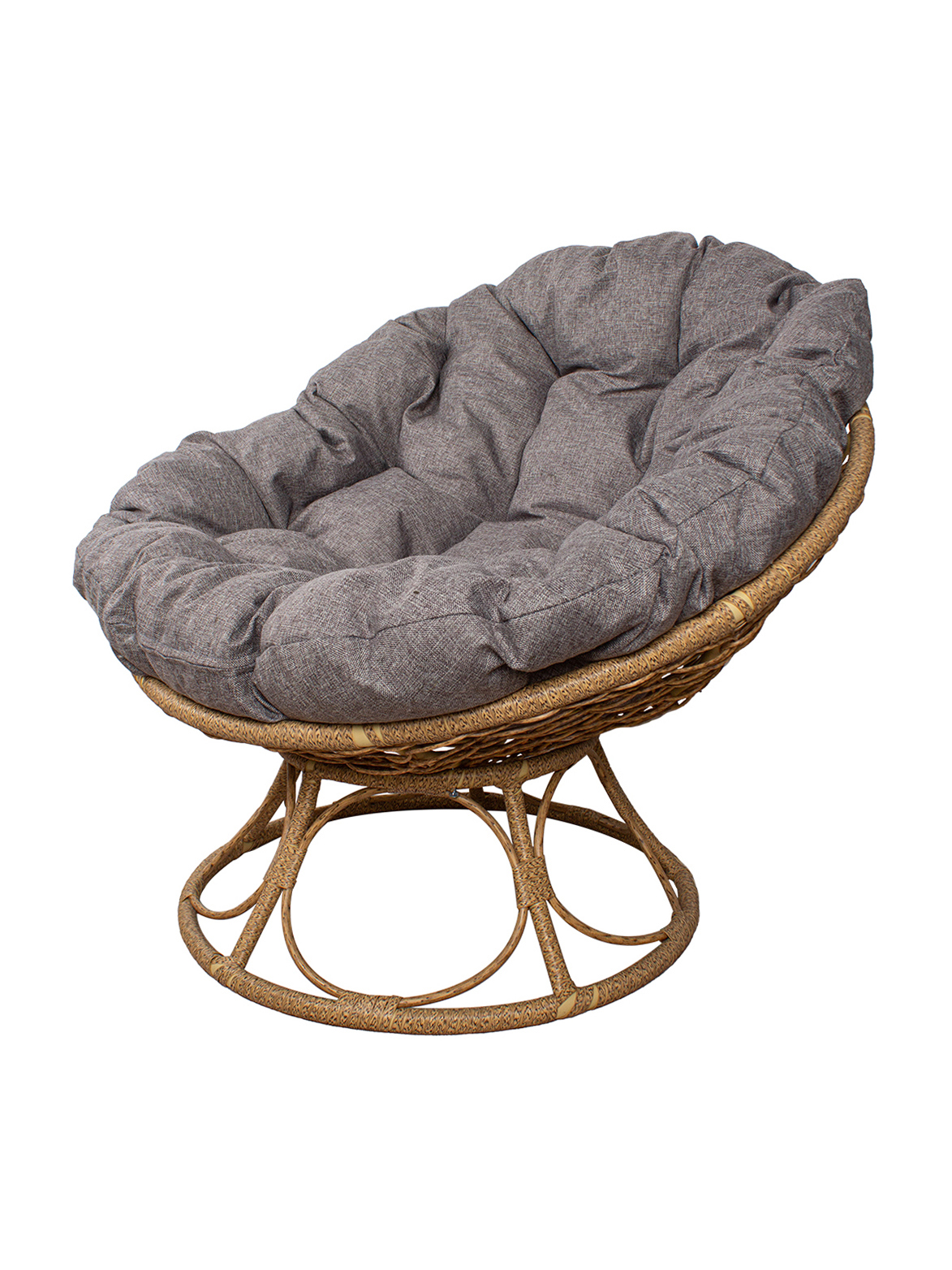 Изображение товара Кресло M-Group Home Папасан 12860509 81x98x79 см бежевый/серый