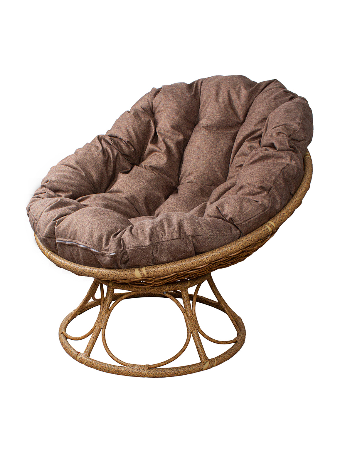 Изображение товара Кресло M-Group Home Папасан 12860505 81x98x79 см бежевый/коричневый