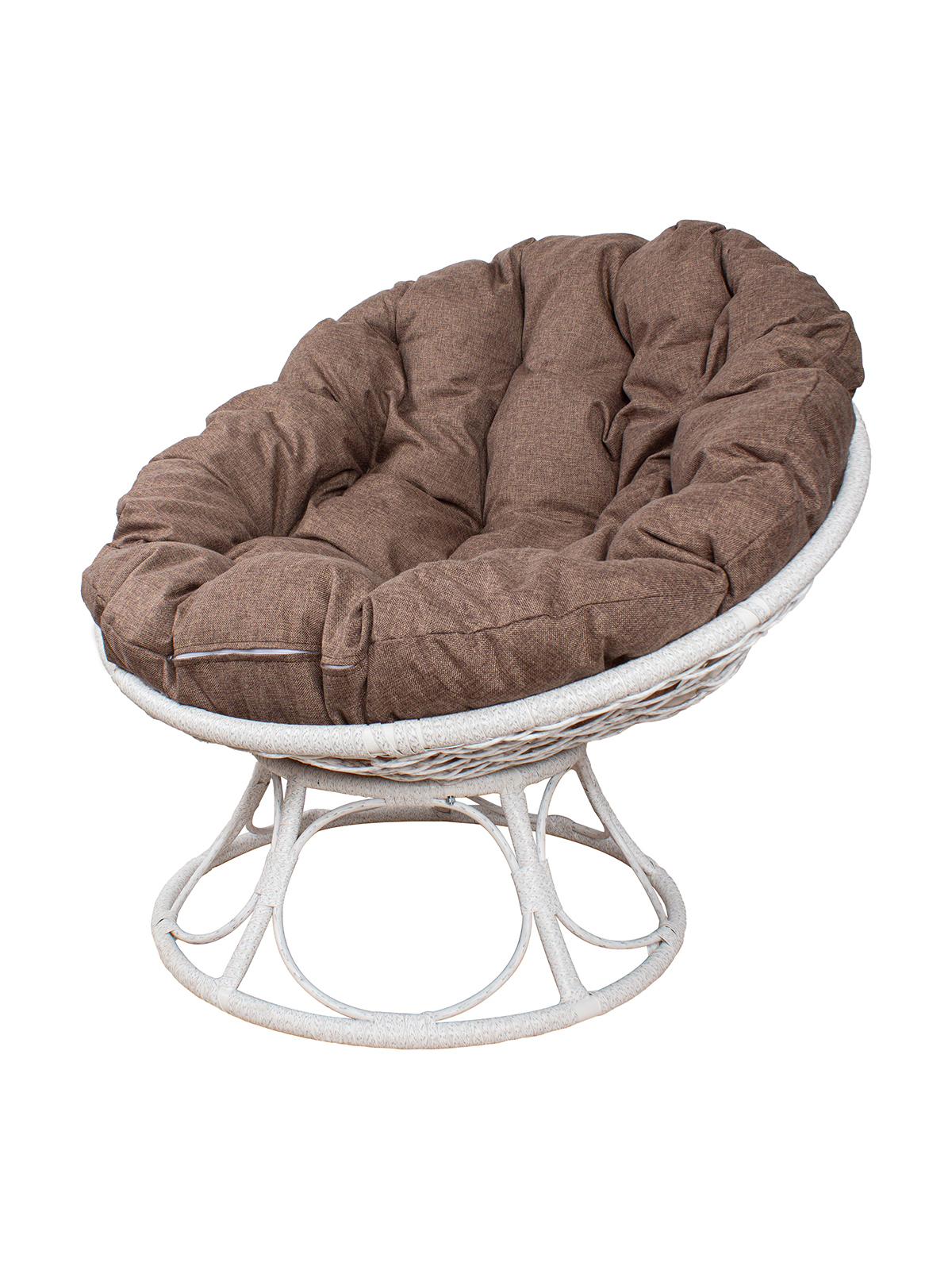 Изображение товара Кресло M-Group Home Папасан 12860105 81x98x79 см белый/коричневый