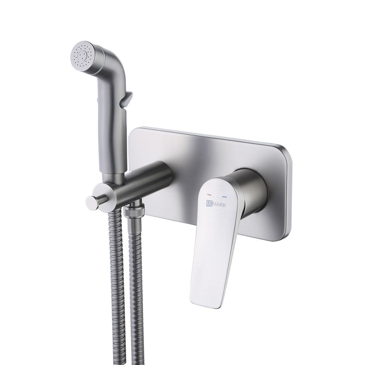 Изображение товара Смеситель для биде Lemark Bronx LM3720GM однорычажный цвет черный Изображение товара Смеситель для биде Lemark Bronx LM3720GM однорычажный цвет черный