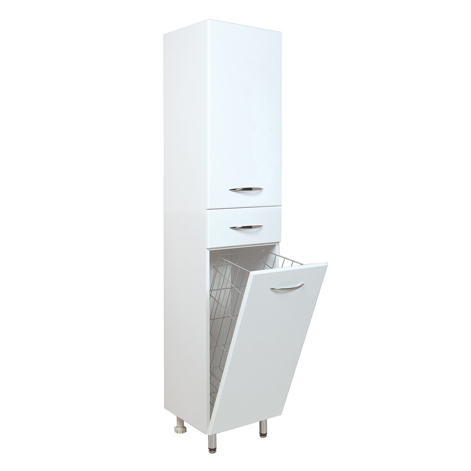 Изображение товара Шкаф напольный для ванной комнаты Onika 404010 40x180см белый стильный практичный